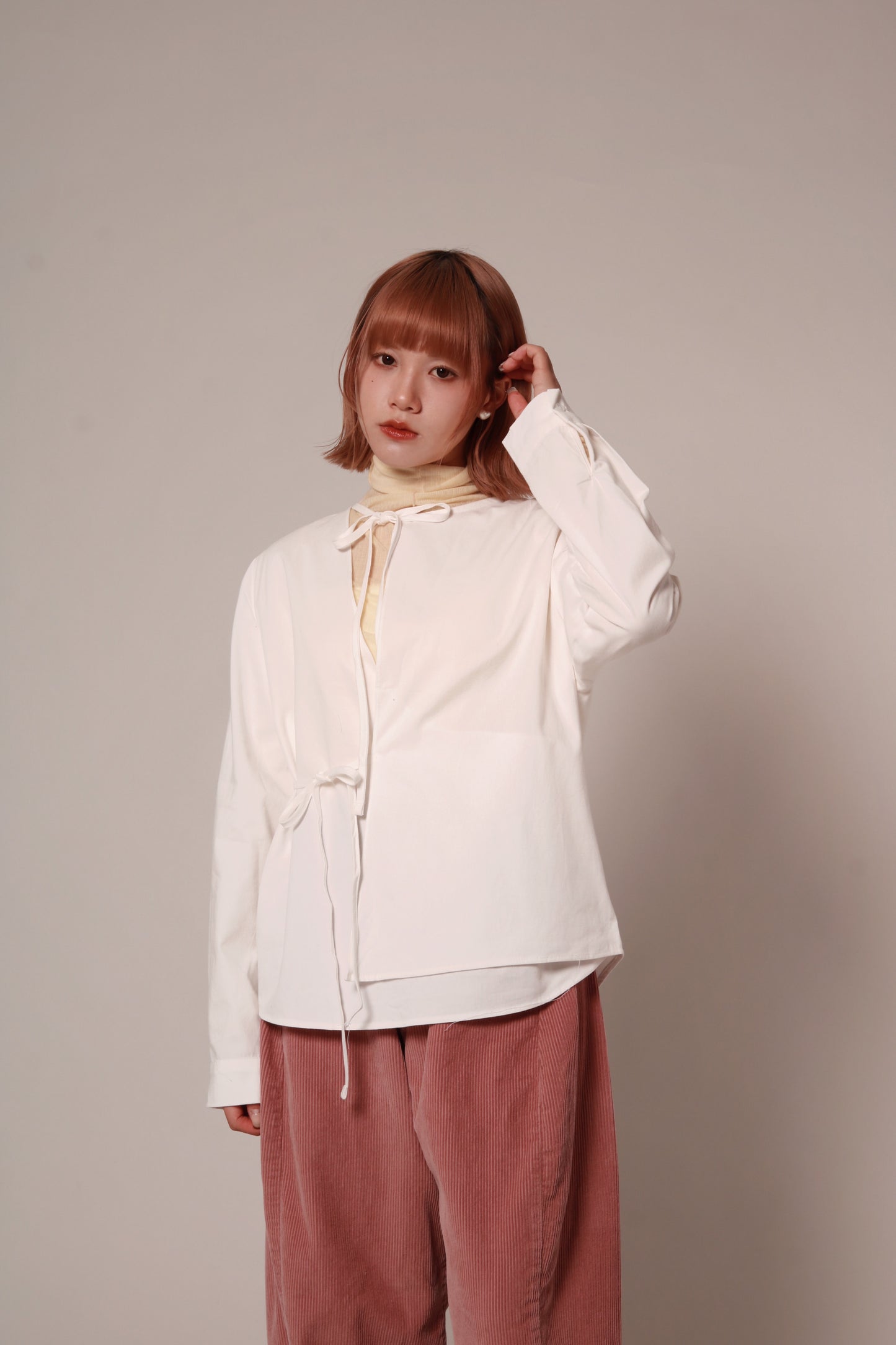 Ribbon Shirt (White)