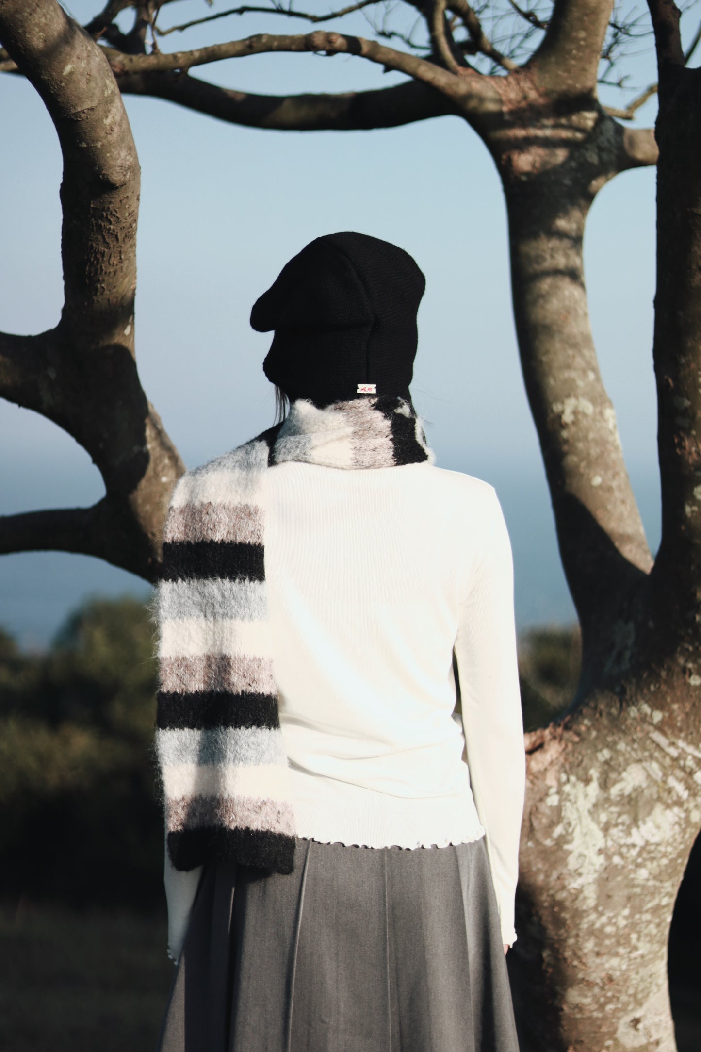 Rainbow Muffler (Black/Brown)