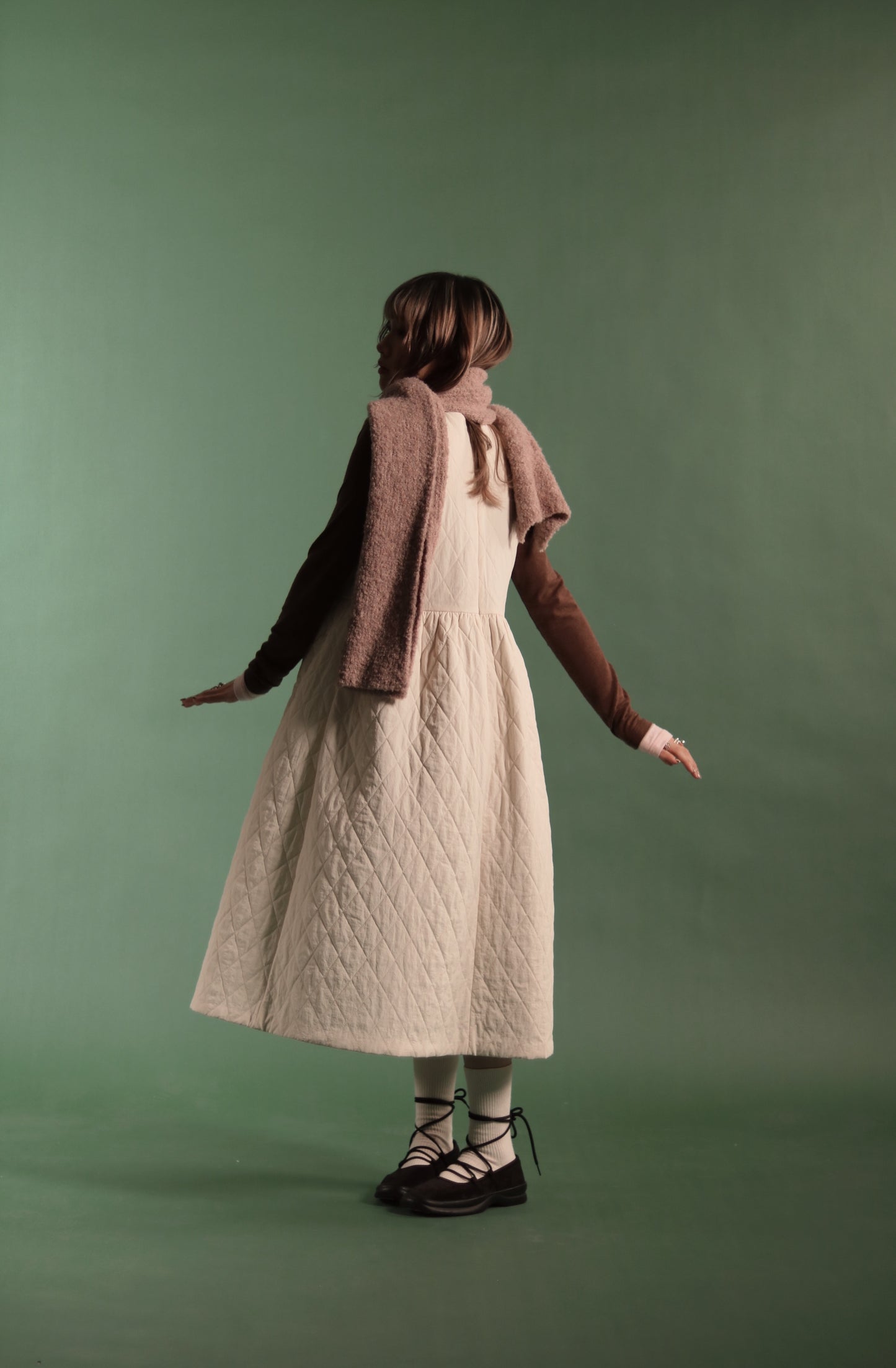 Doll Padded Dress (Ivory)