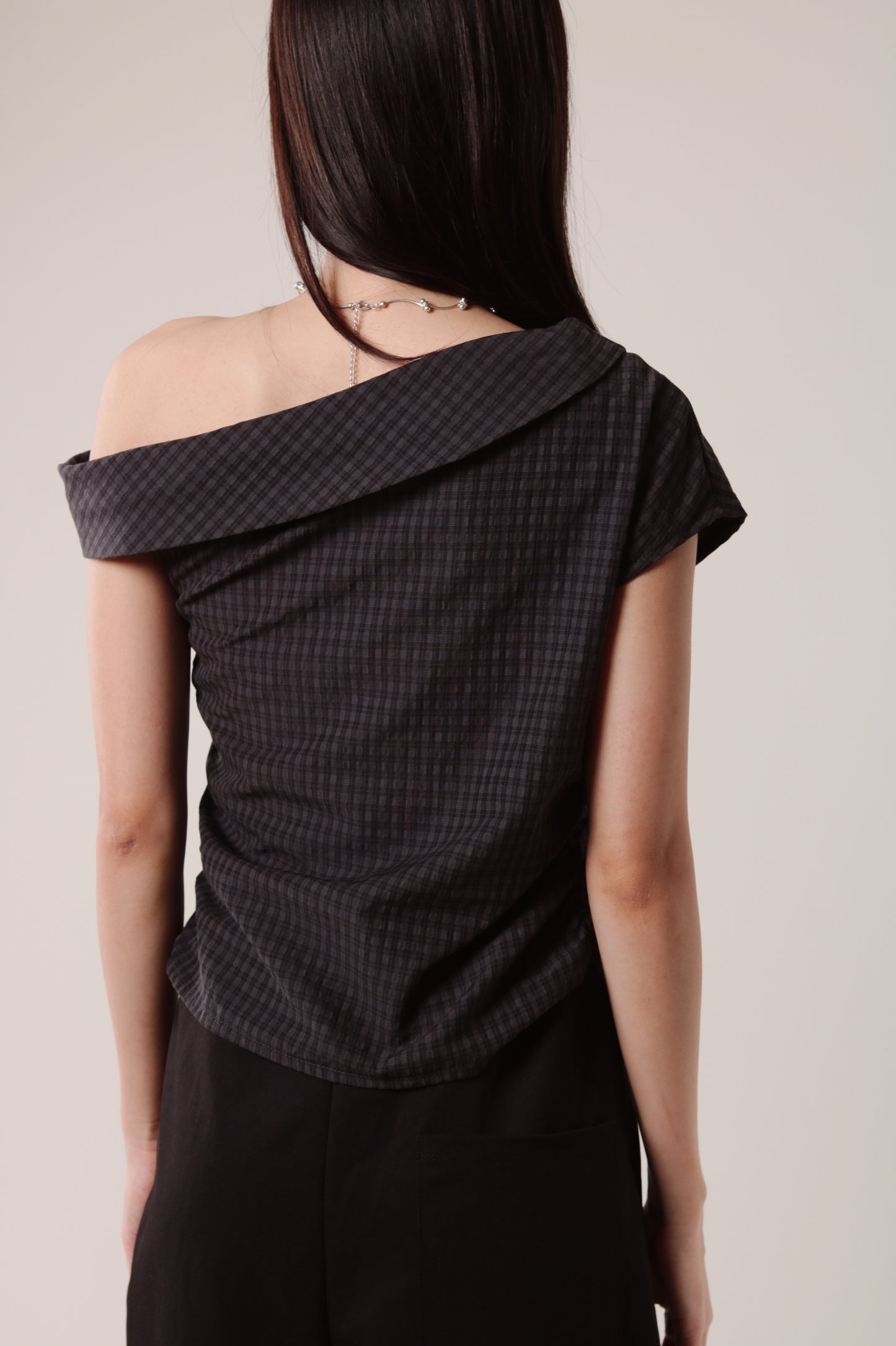 Checkered Devon Top (Black)
