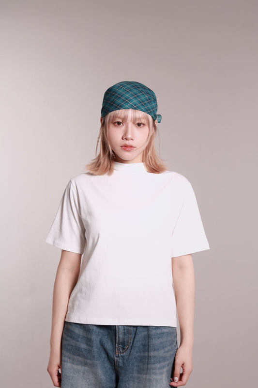 Mock Neck Tee (White)