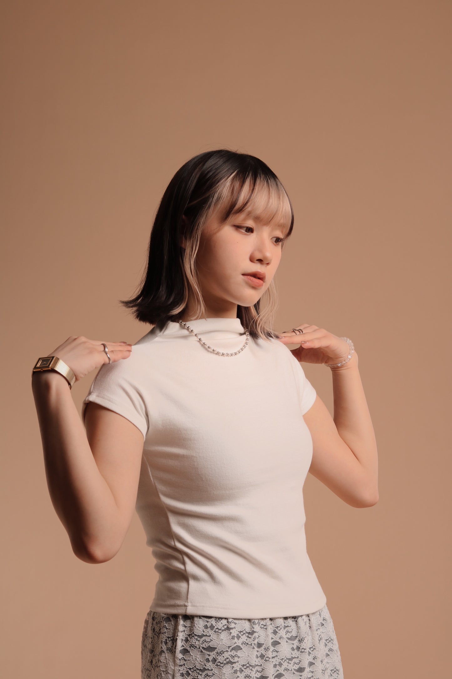 Cap Sleeve Tee (Ivory)