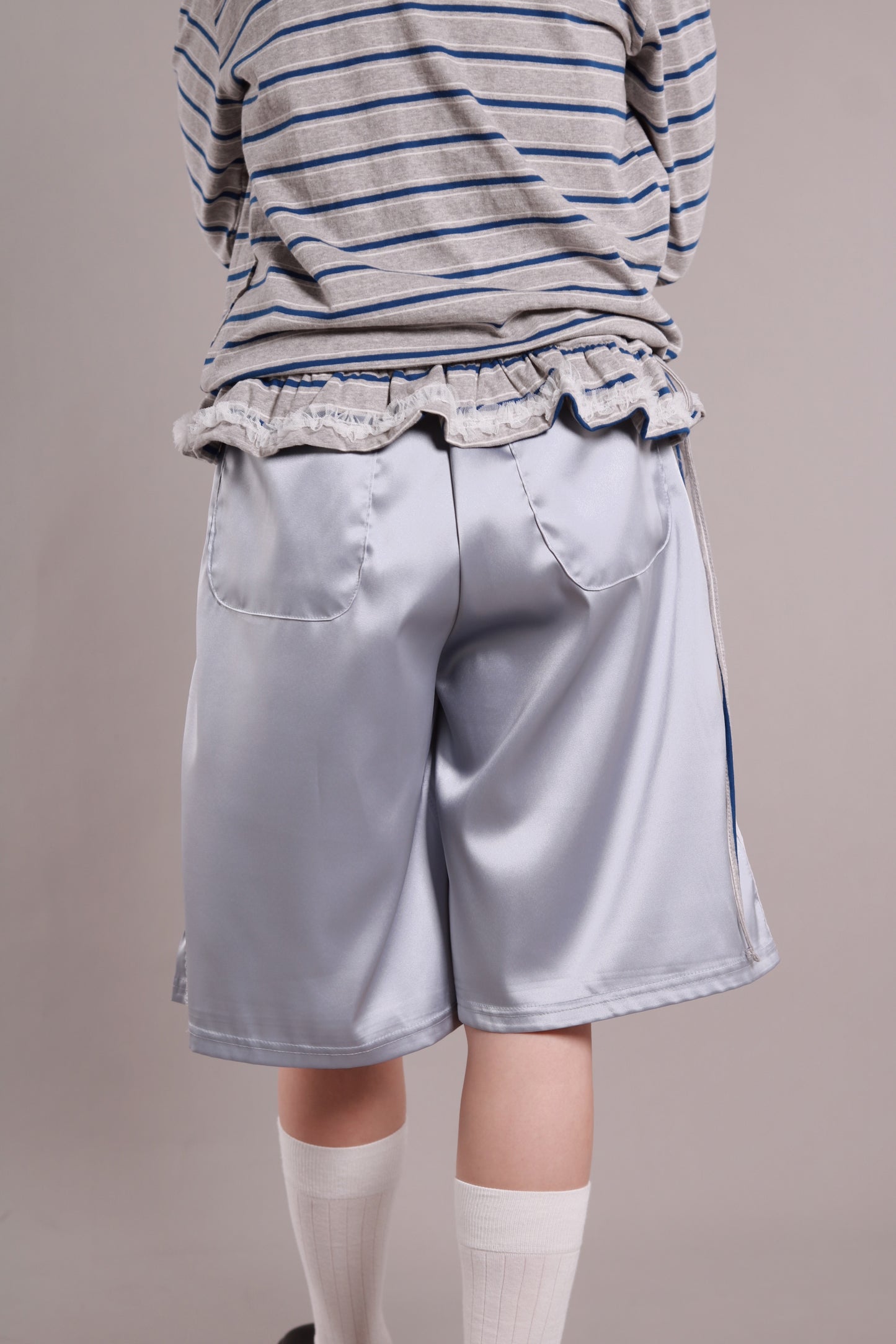 Sporty Lace Shorts (Sky)