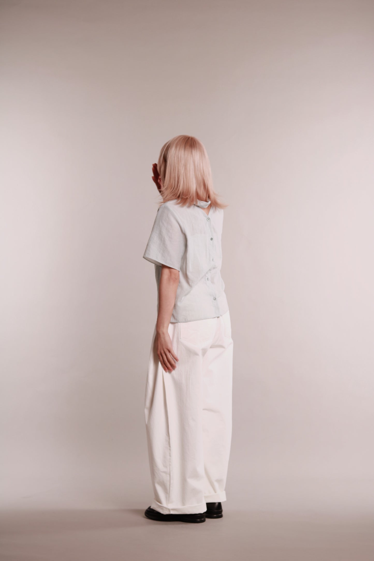 See Through Tie Top (Sky)