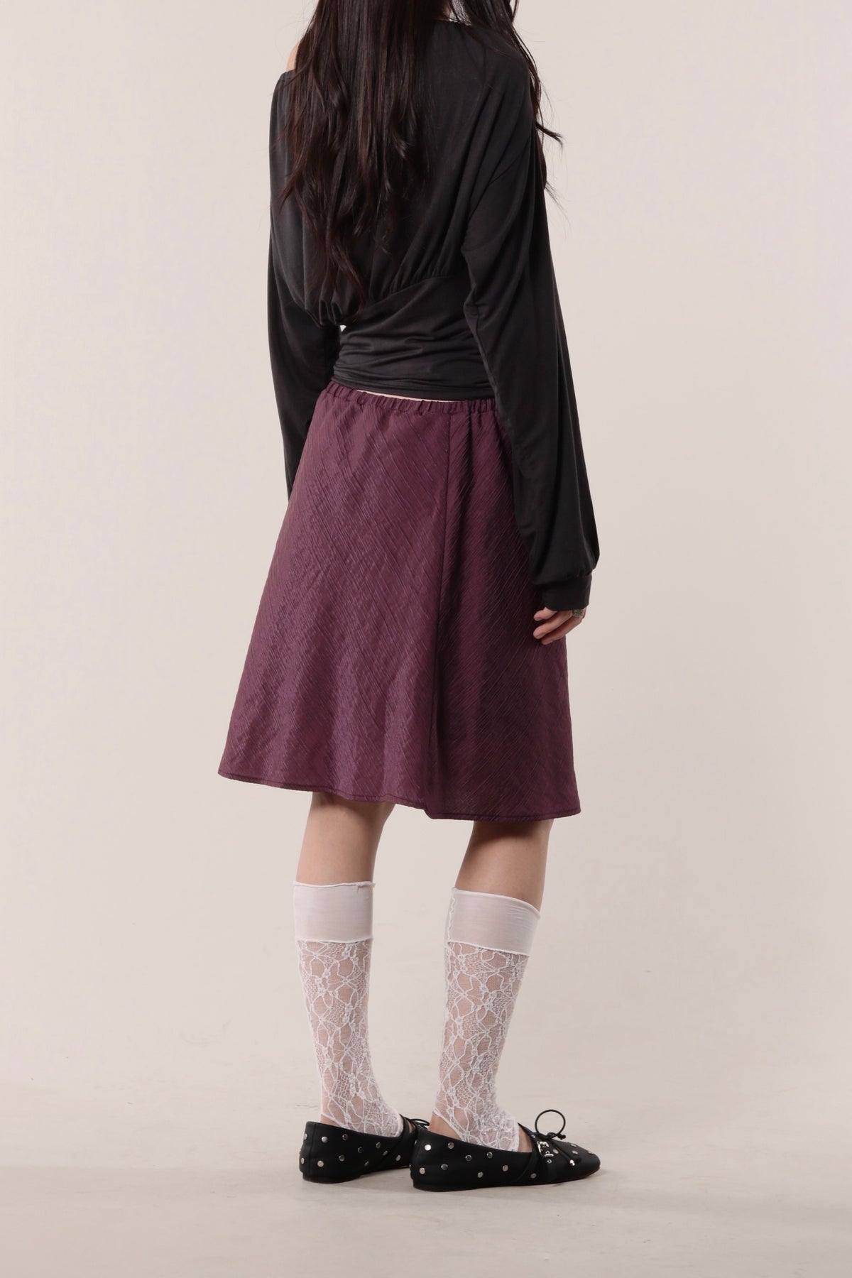Textured Skirt (Purple)