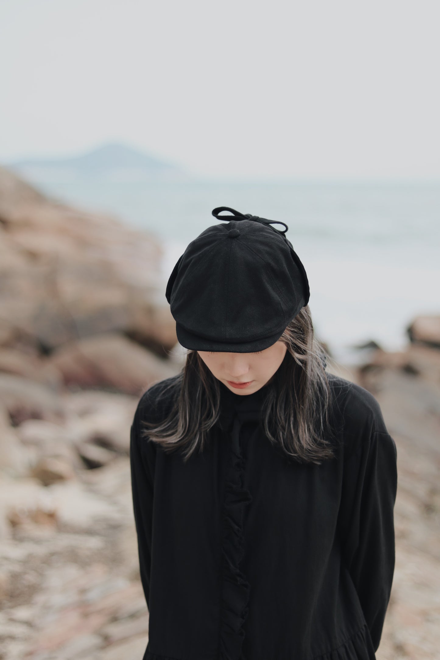 Snoopy Hat (Beige/Black/White)