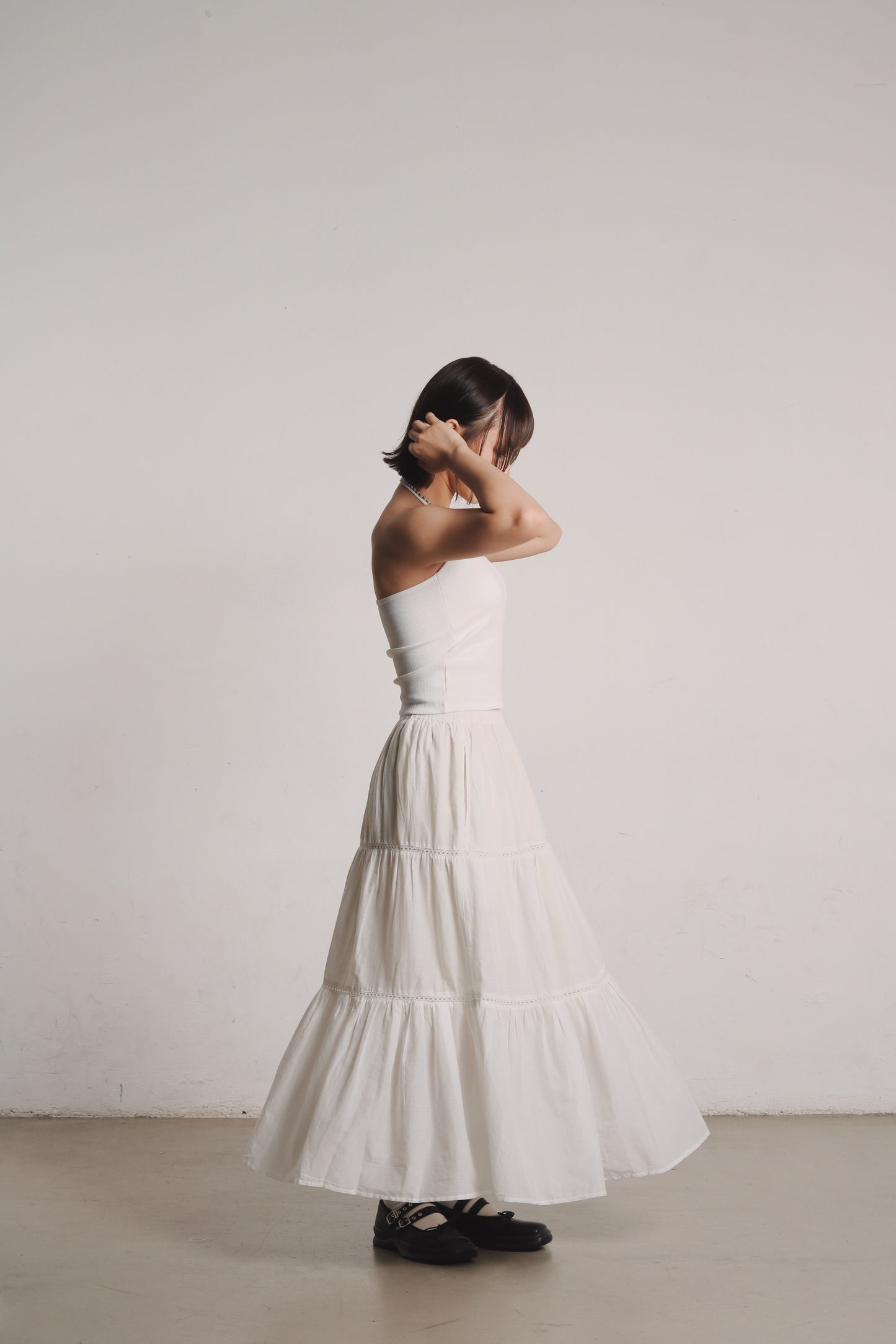 Doll Tiered Skirt (White)