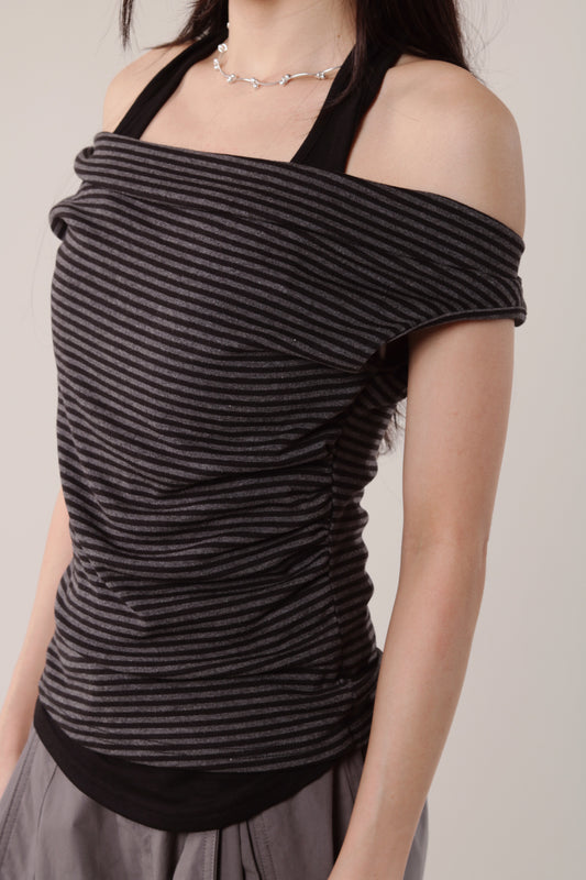 Lazy Striped Top (Black)