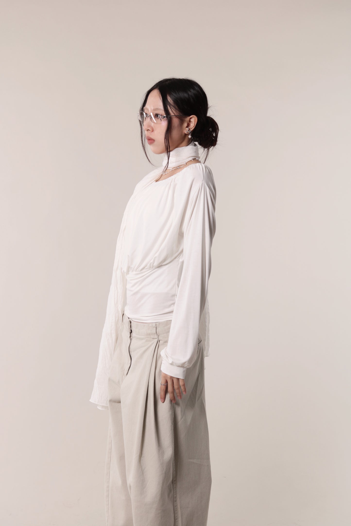 Luna Gathered Top (Ivory)