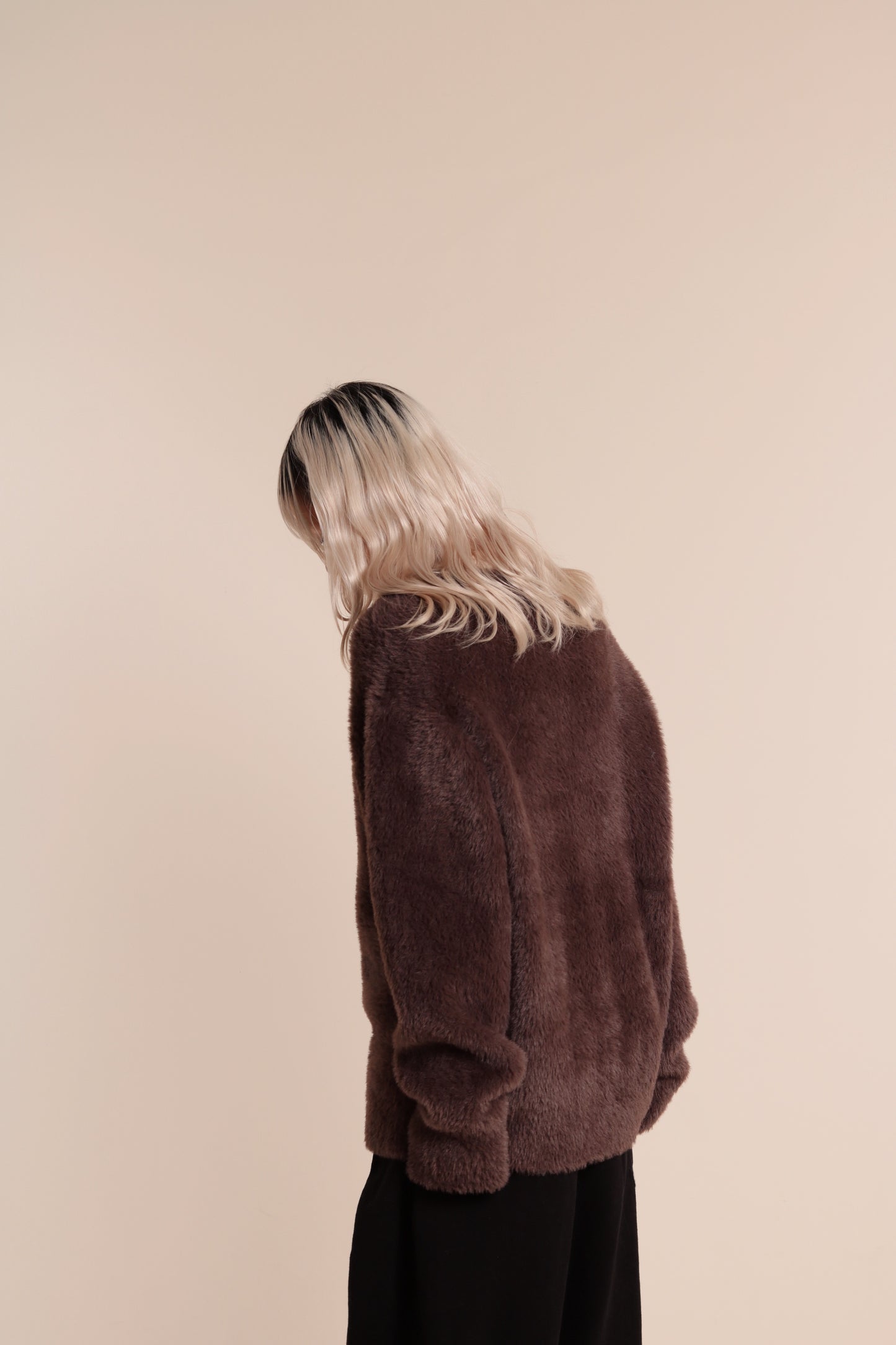 Fluffy Cardigan (Brown)