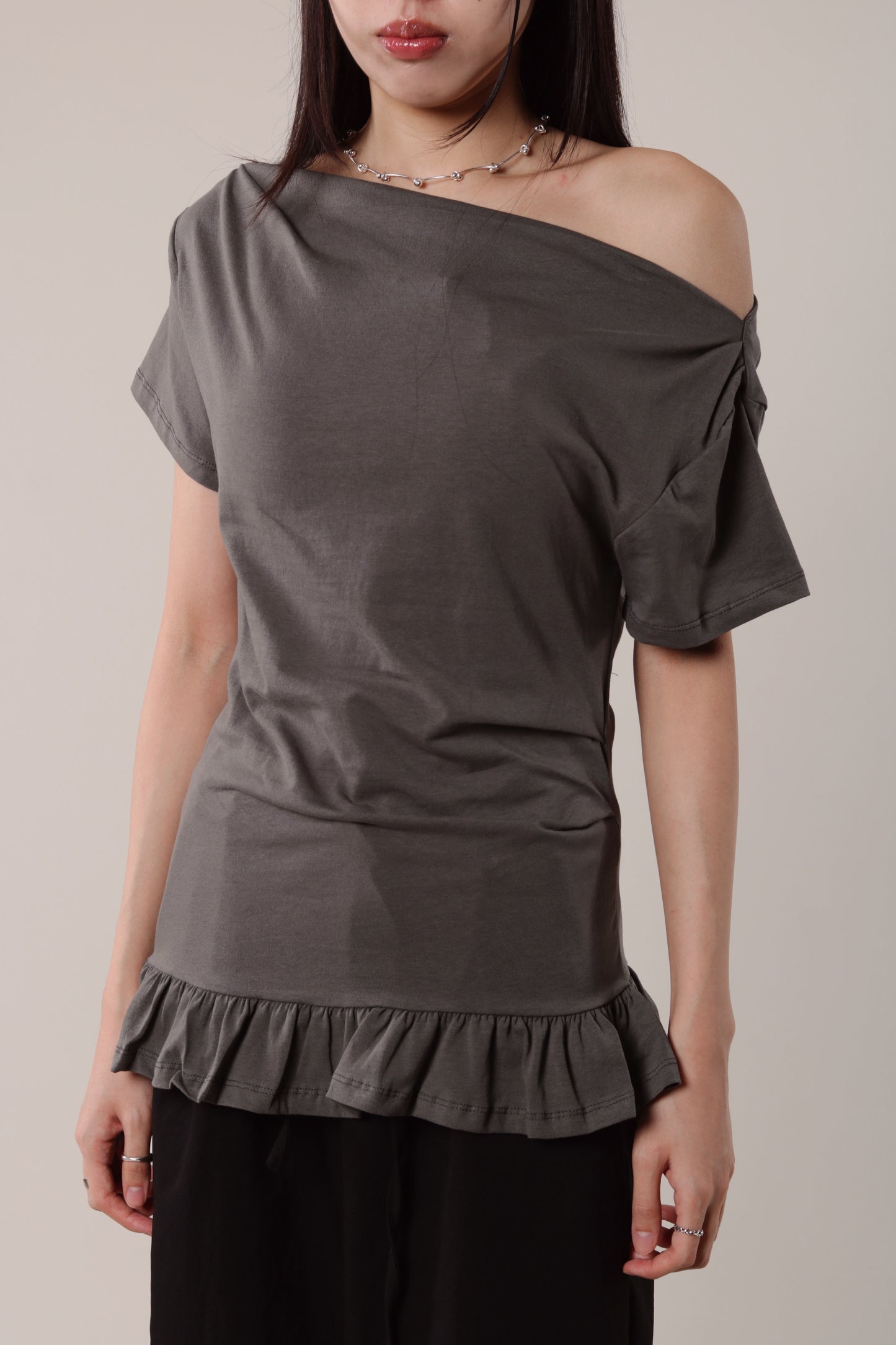 Ruffle Top (Charcoal)
