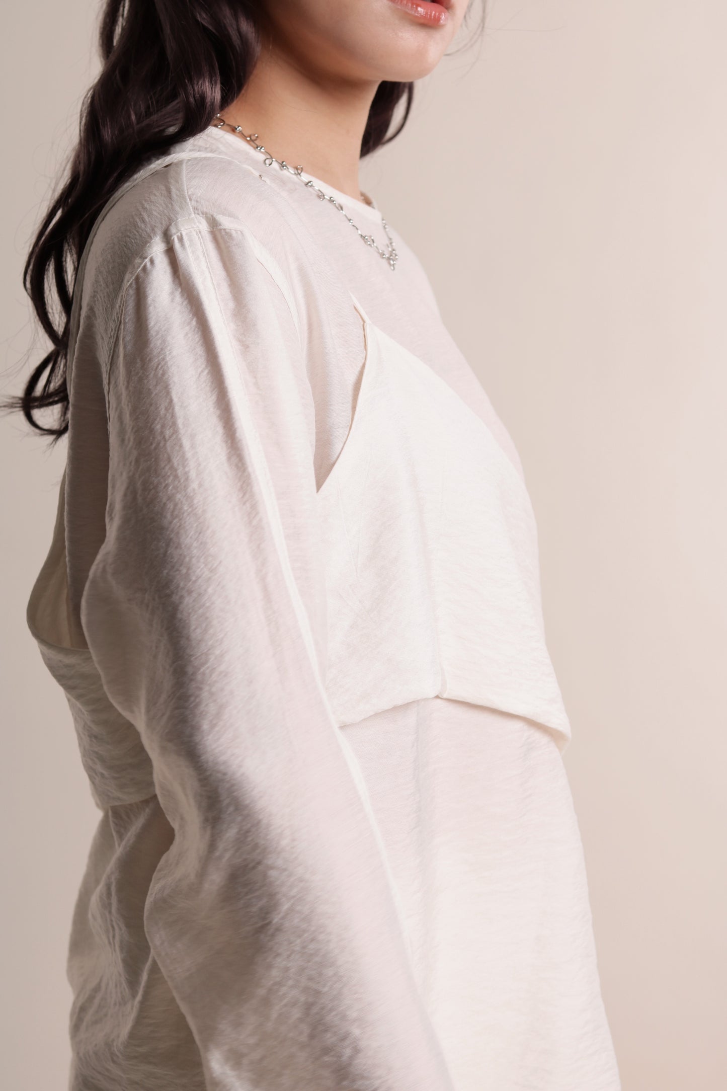 Cami Wrap Blouse (Ivory)