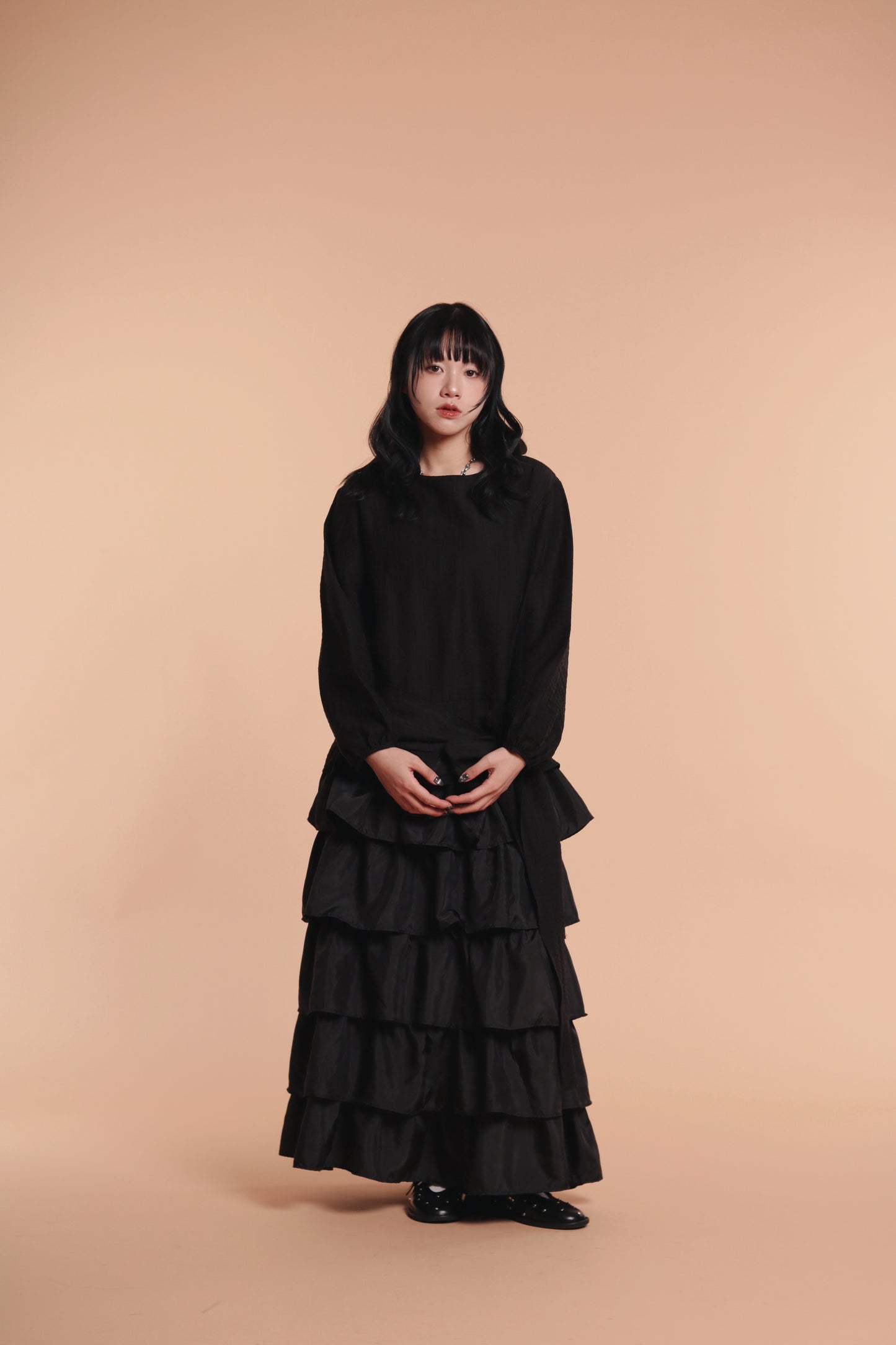Doll Belt Blouse (Black)