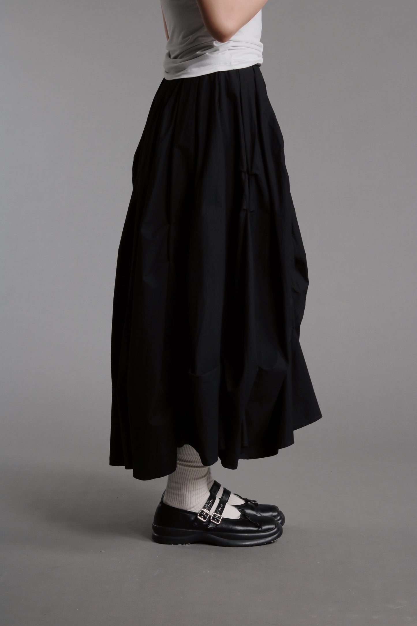 Doll Gathered Skirt (Black)