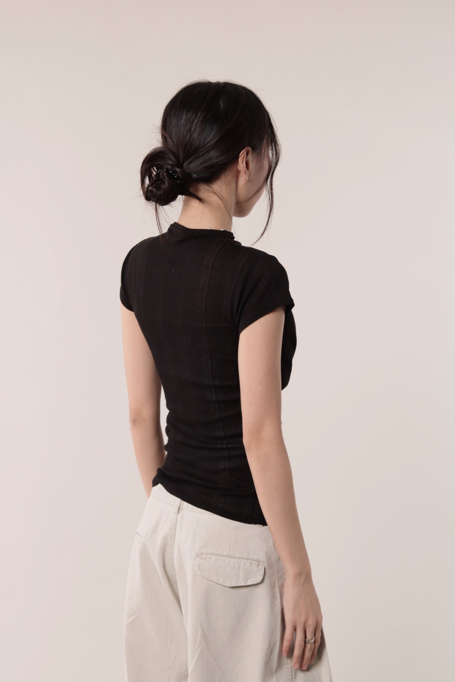Sep Gathered Tee (Black)
