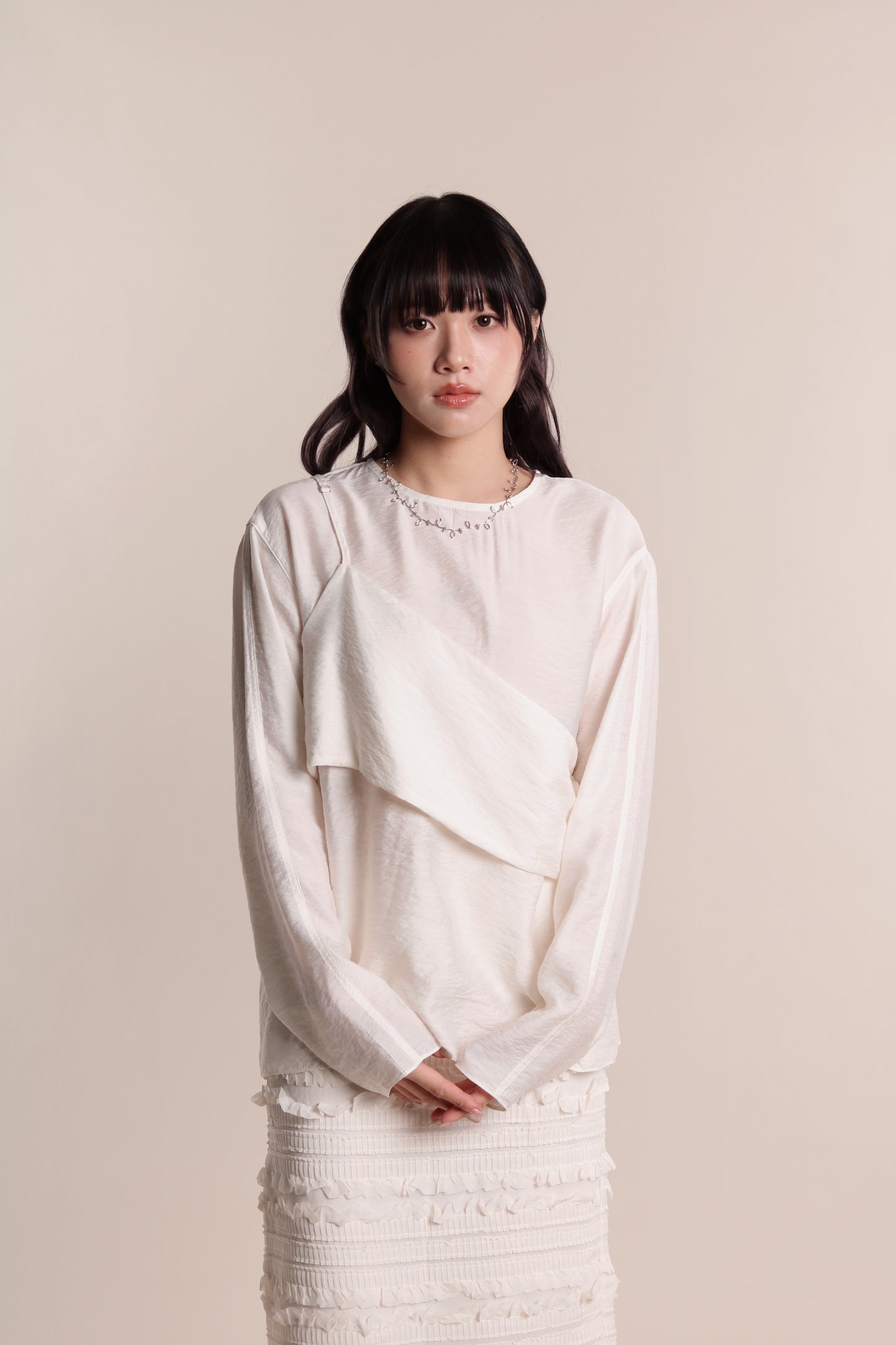 Cami Wrap Blouse (Ivory)