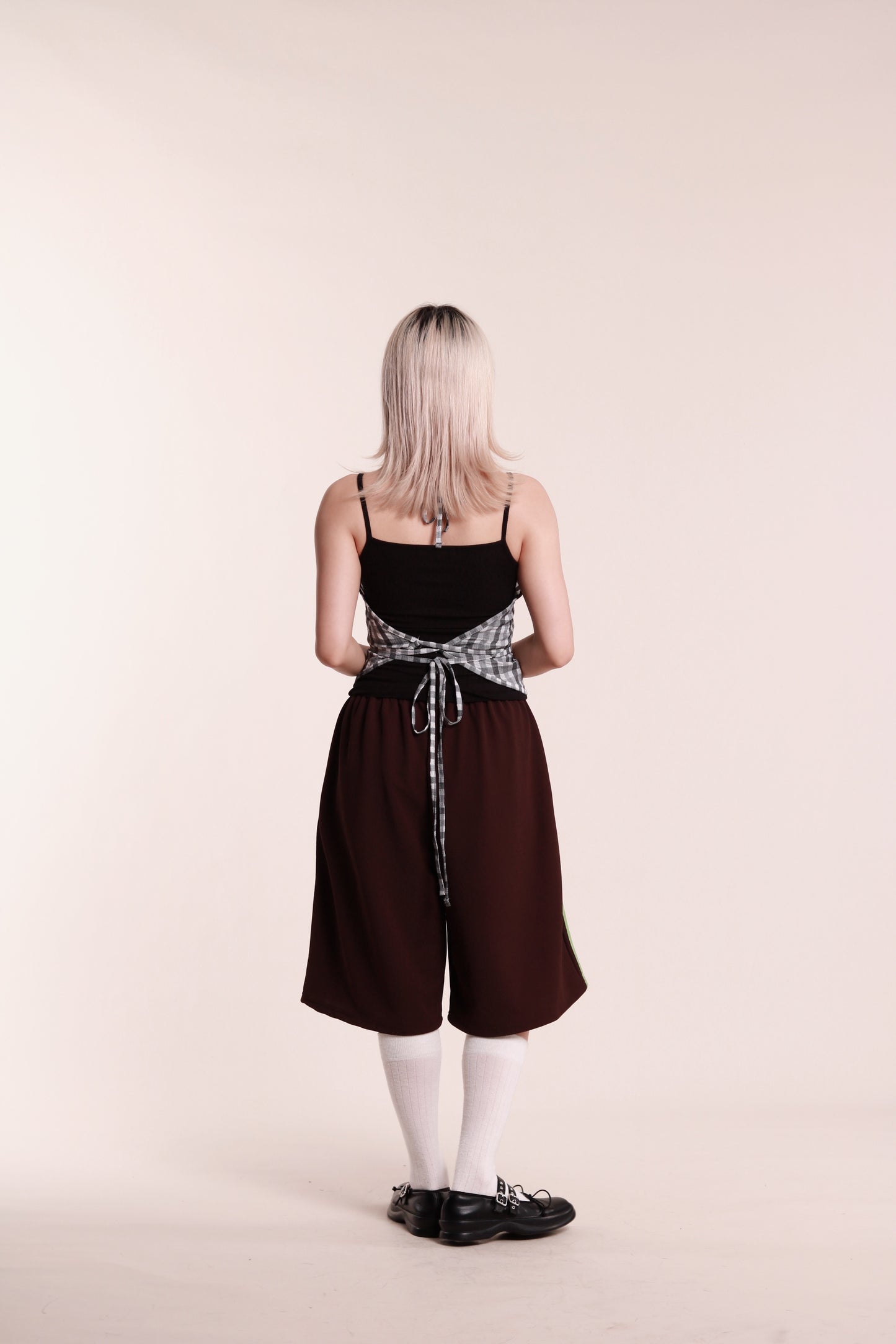 Checkered Halter Top (Black)