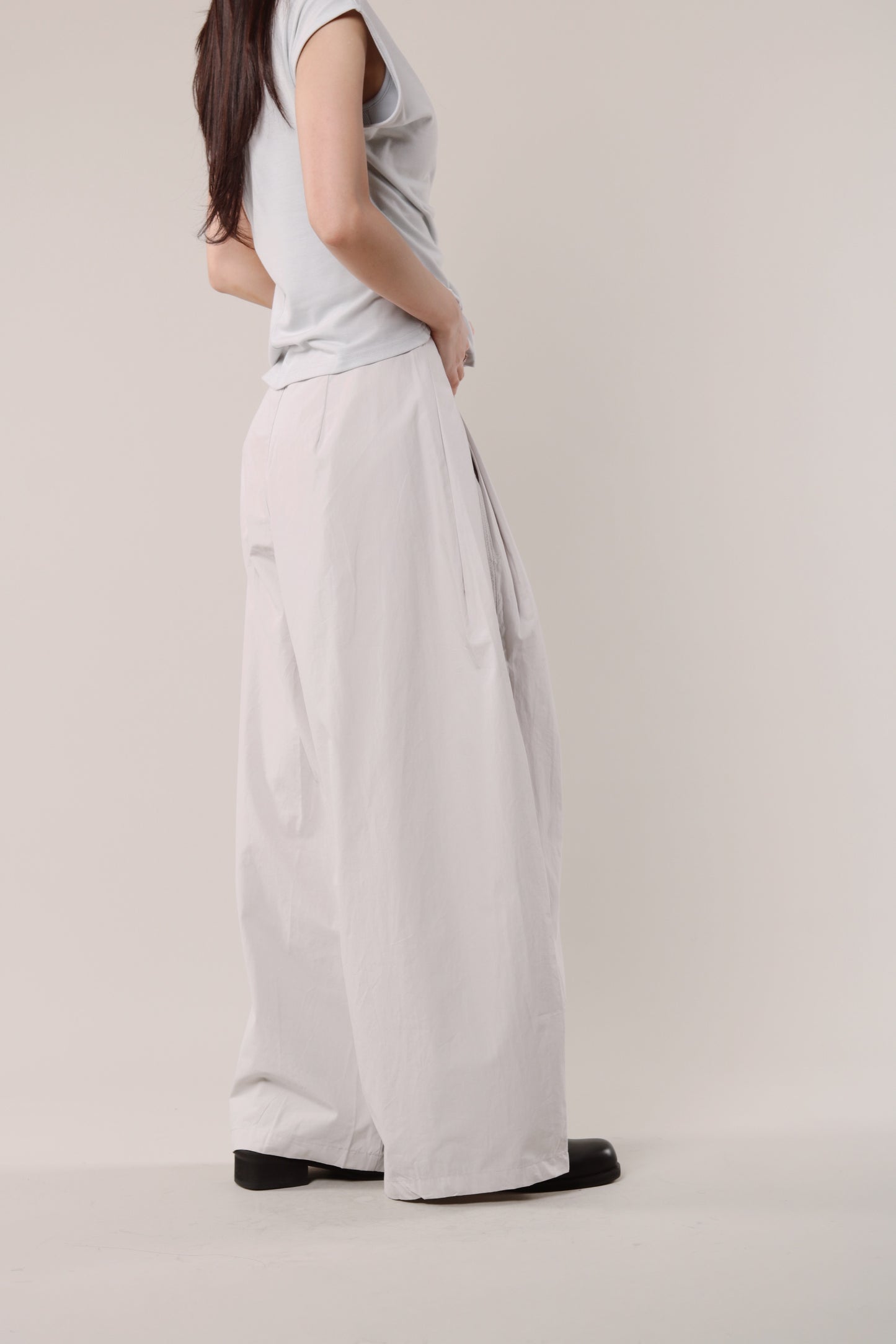 Wide Leg Pants (Light Grey)