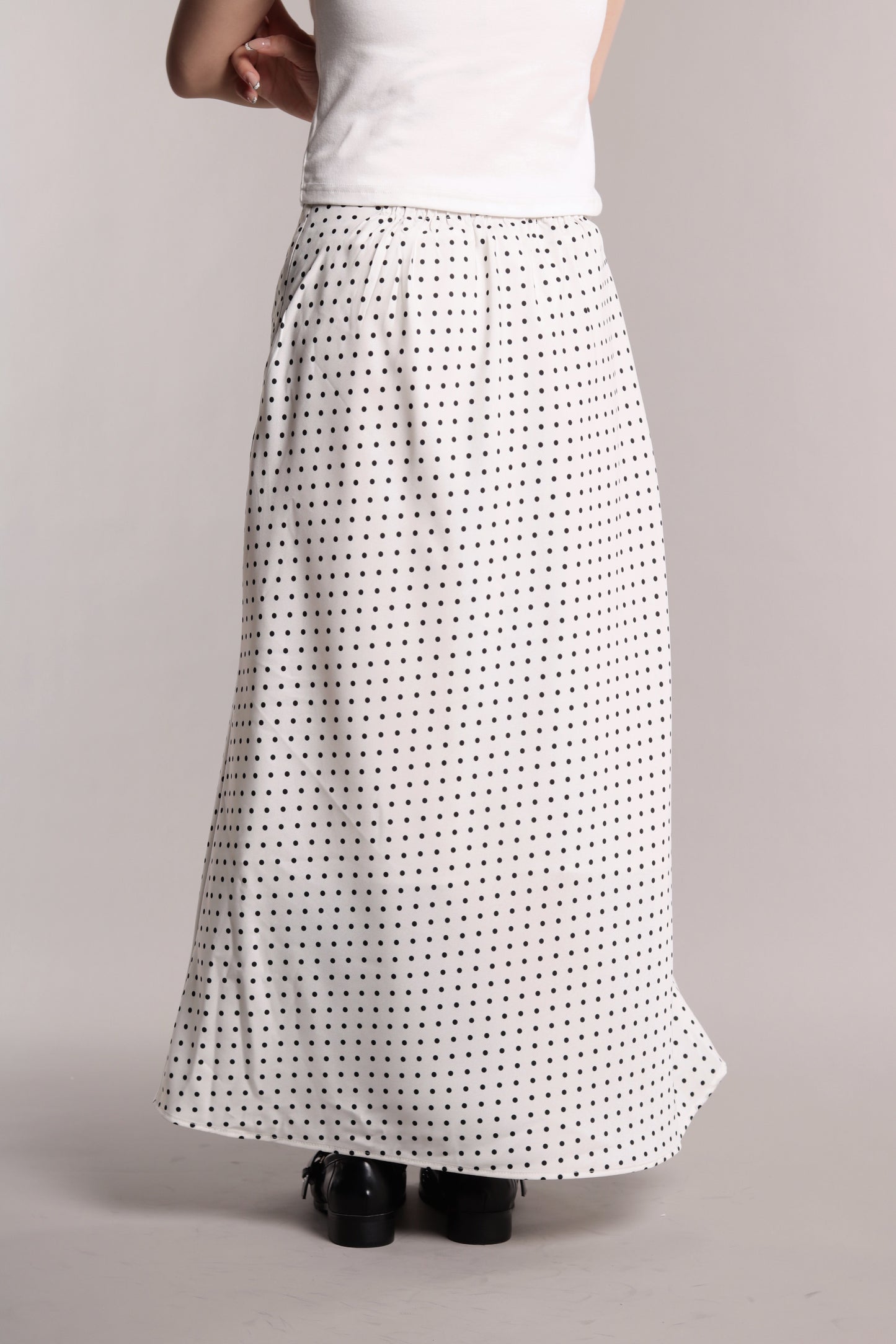 Polka Dot Skirt (White)