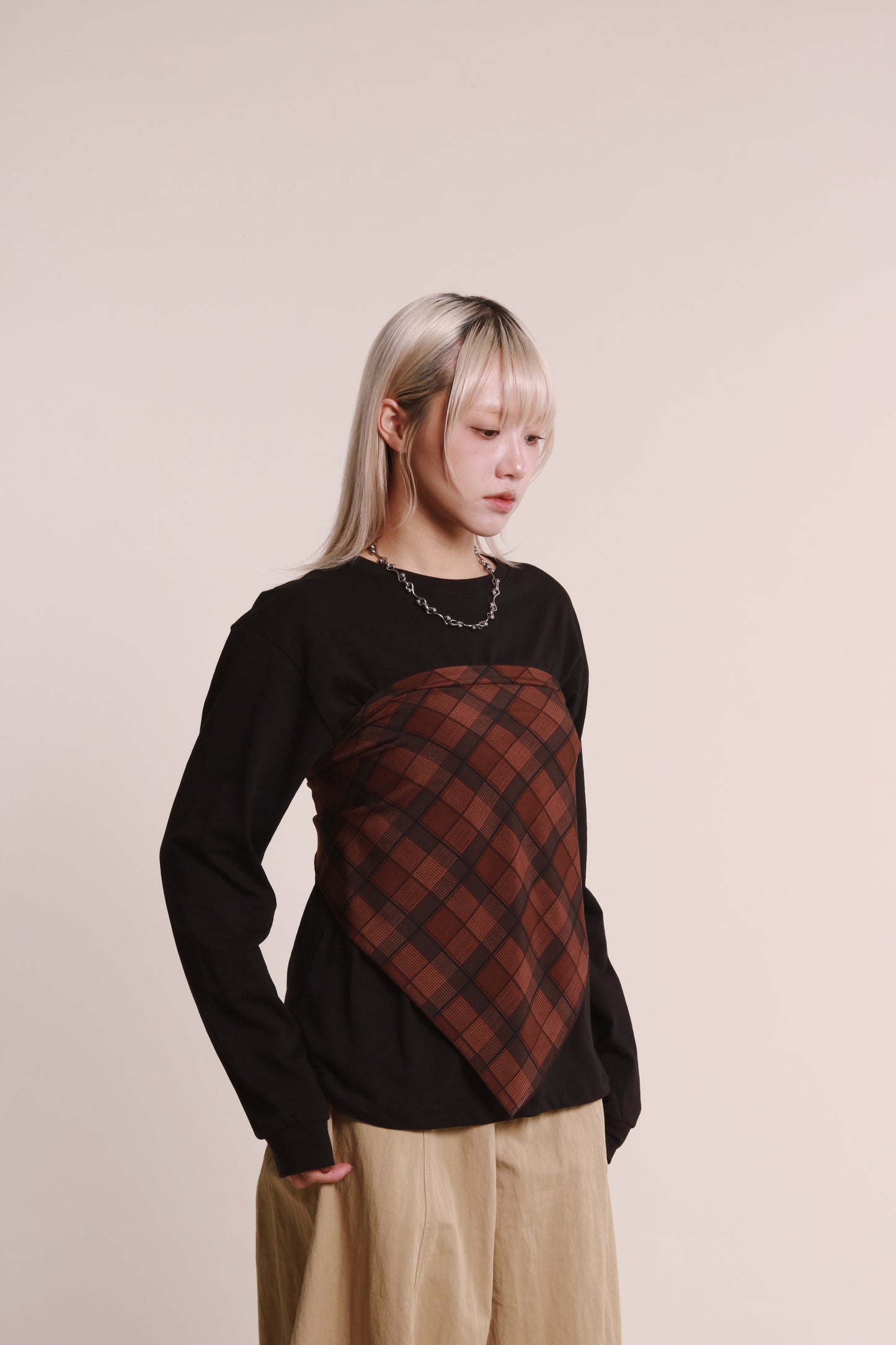 Checkered Scarf (Brown)