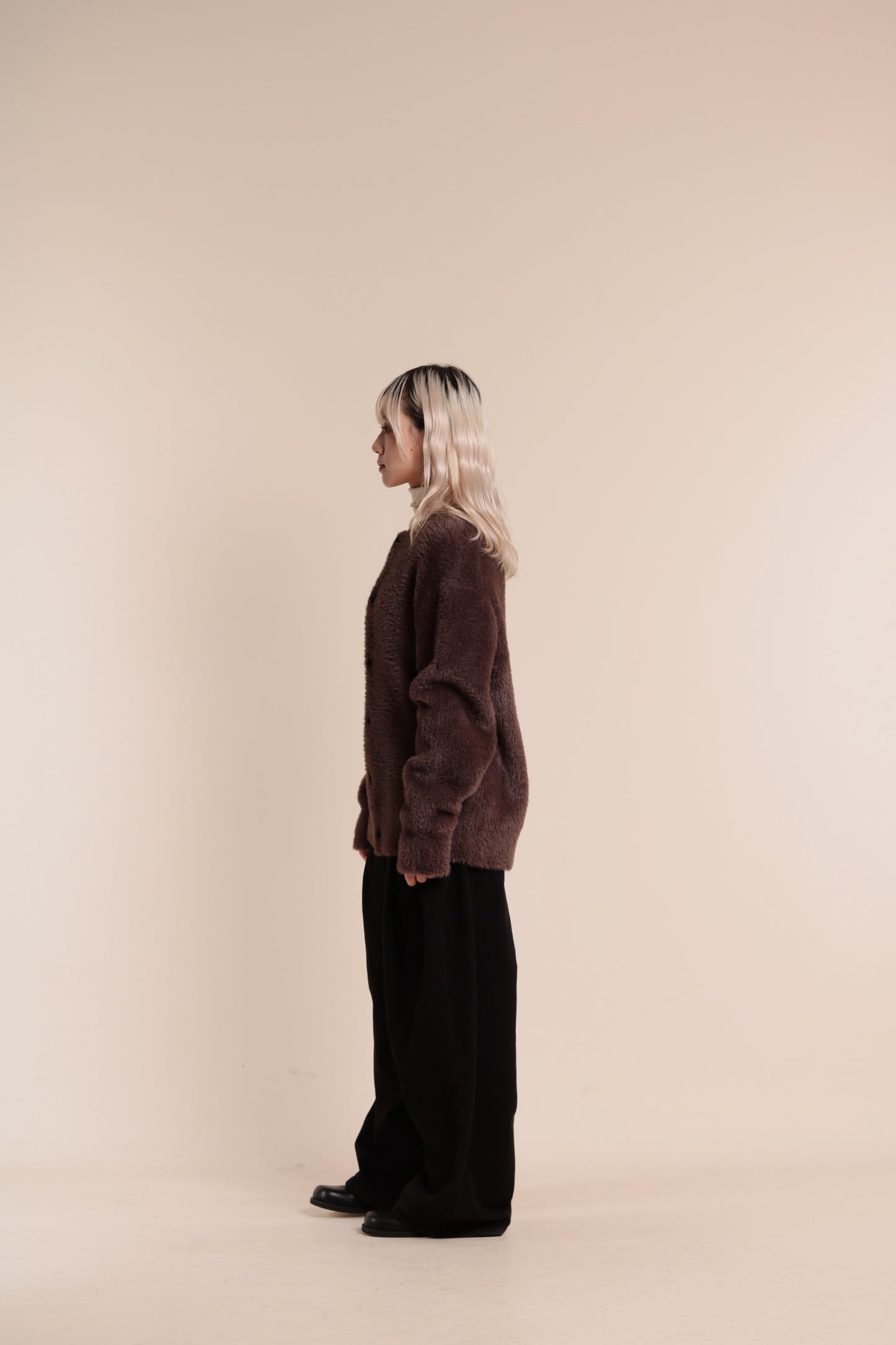 Fluffy Cardigan (Brown)