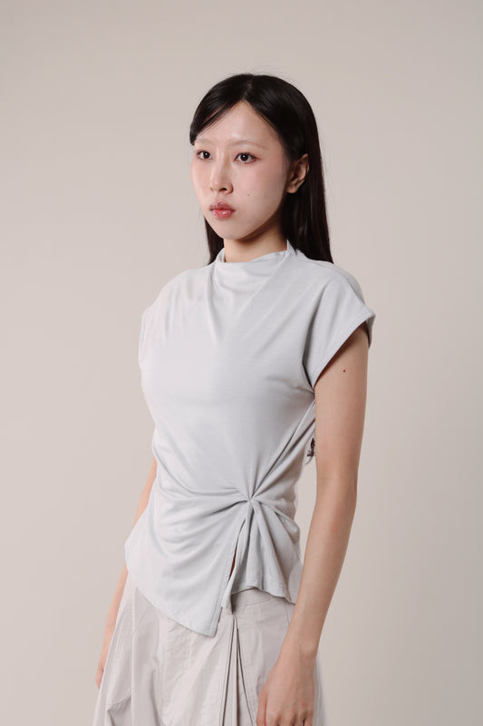Borg Gathered Tee (Light Grey)