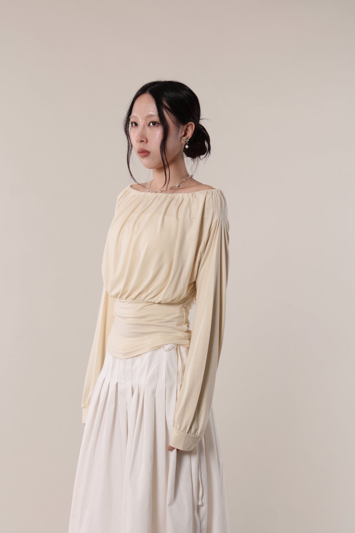 Luna Gathered Top (Yellow)