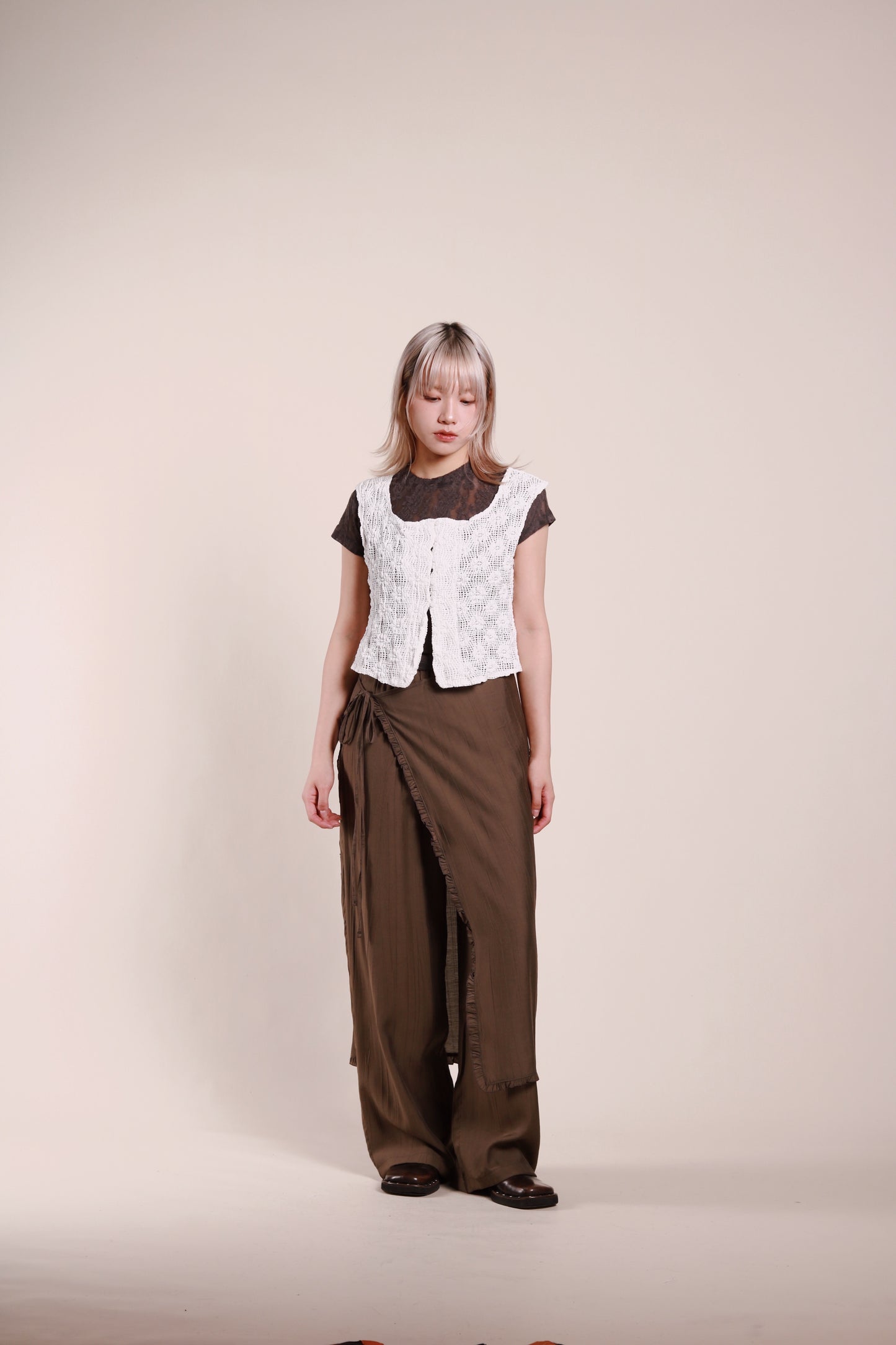 Wanda Layered Pants (Brown)