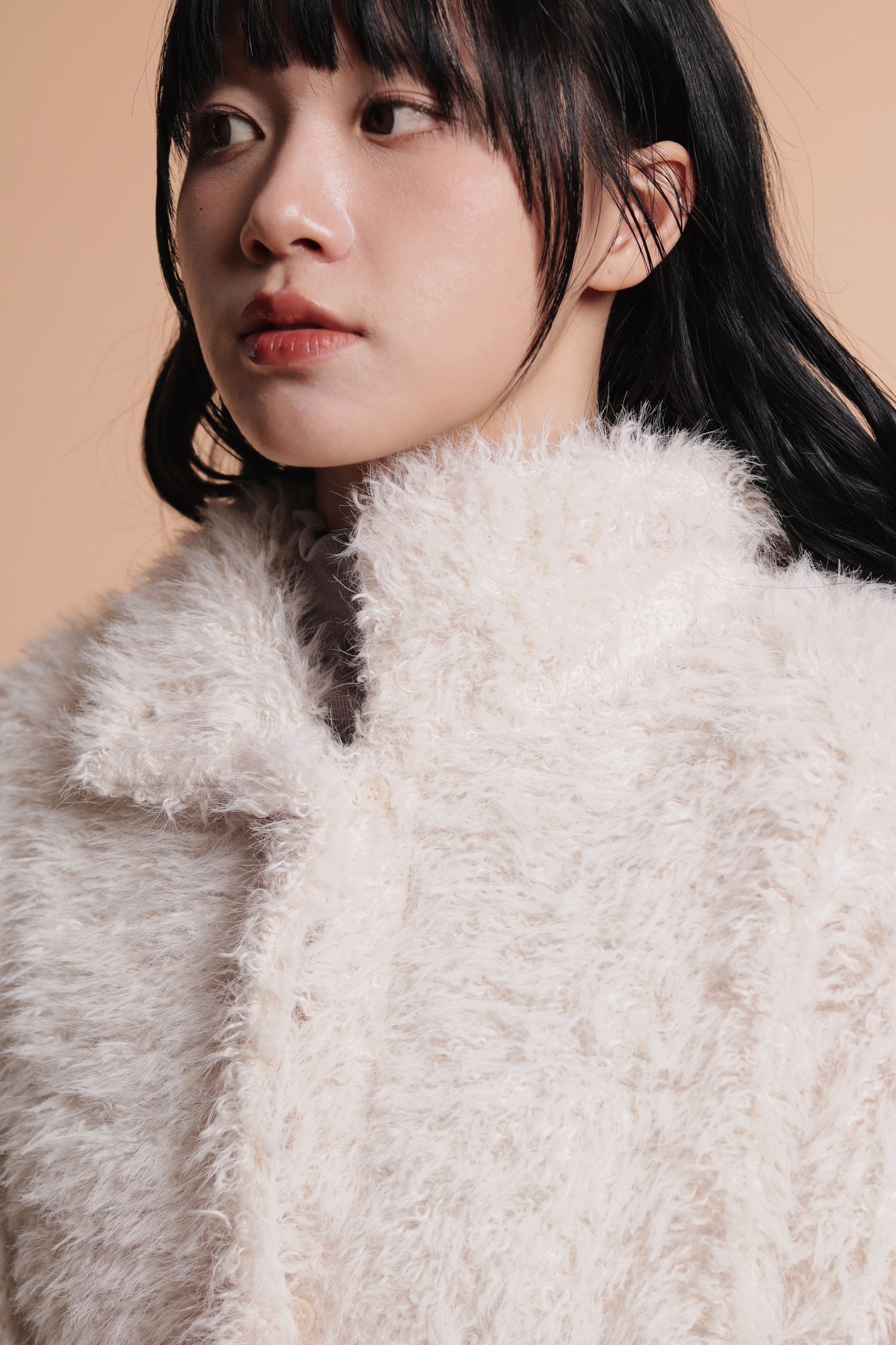 Fluffy Cardigan (Ivory)