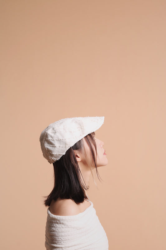 Frayed News Cap (White)