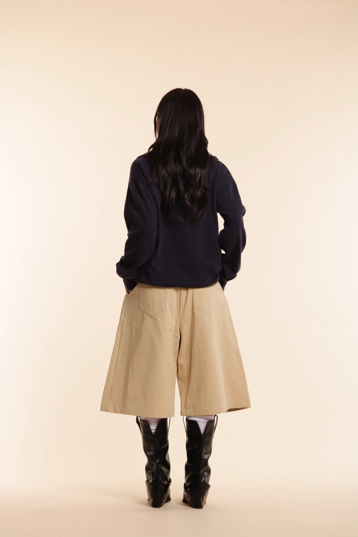 Ruffle Shorts (Beige)