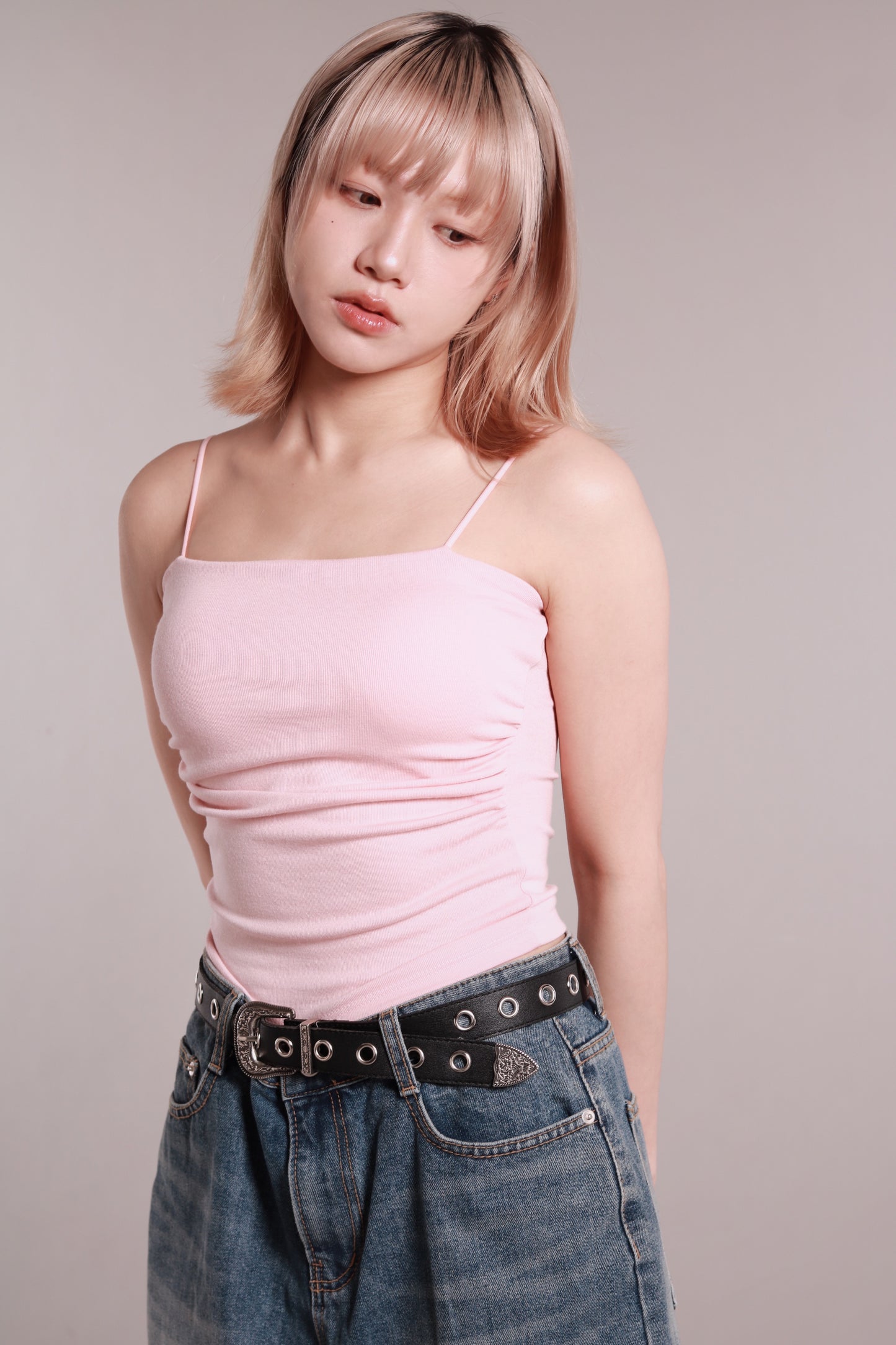 Gathered Bra Top (Pink)