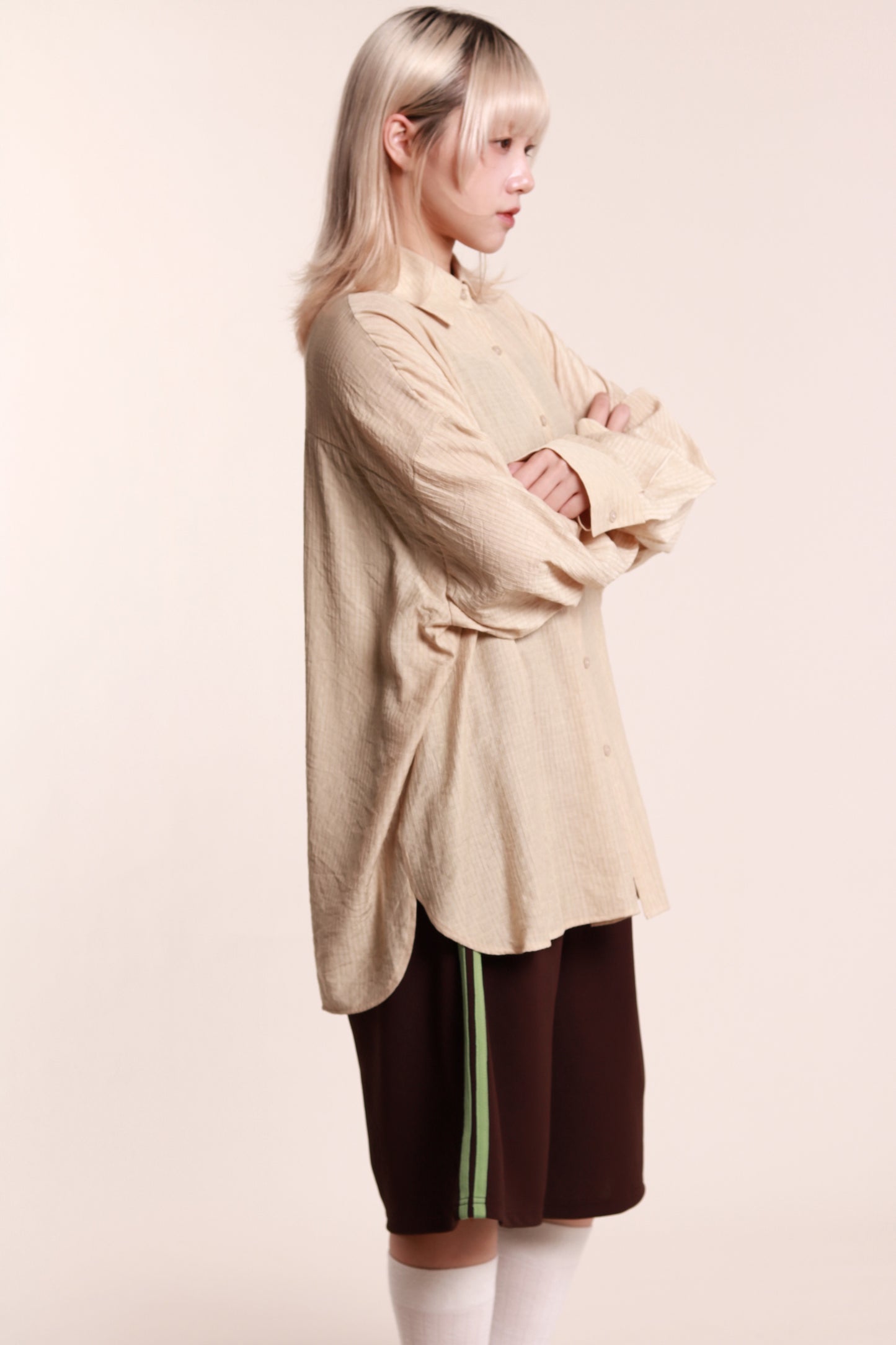 Softy Oversize Shirt (Beige)