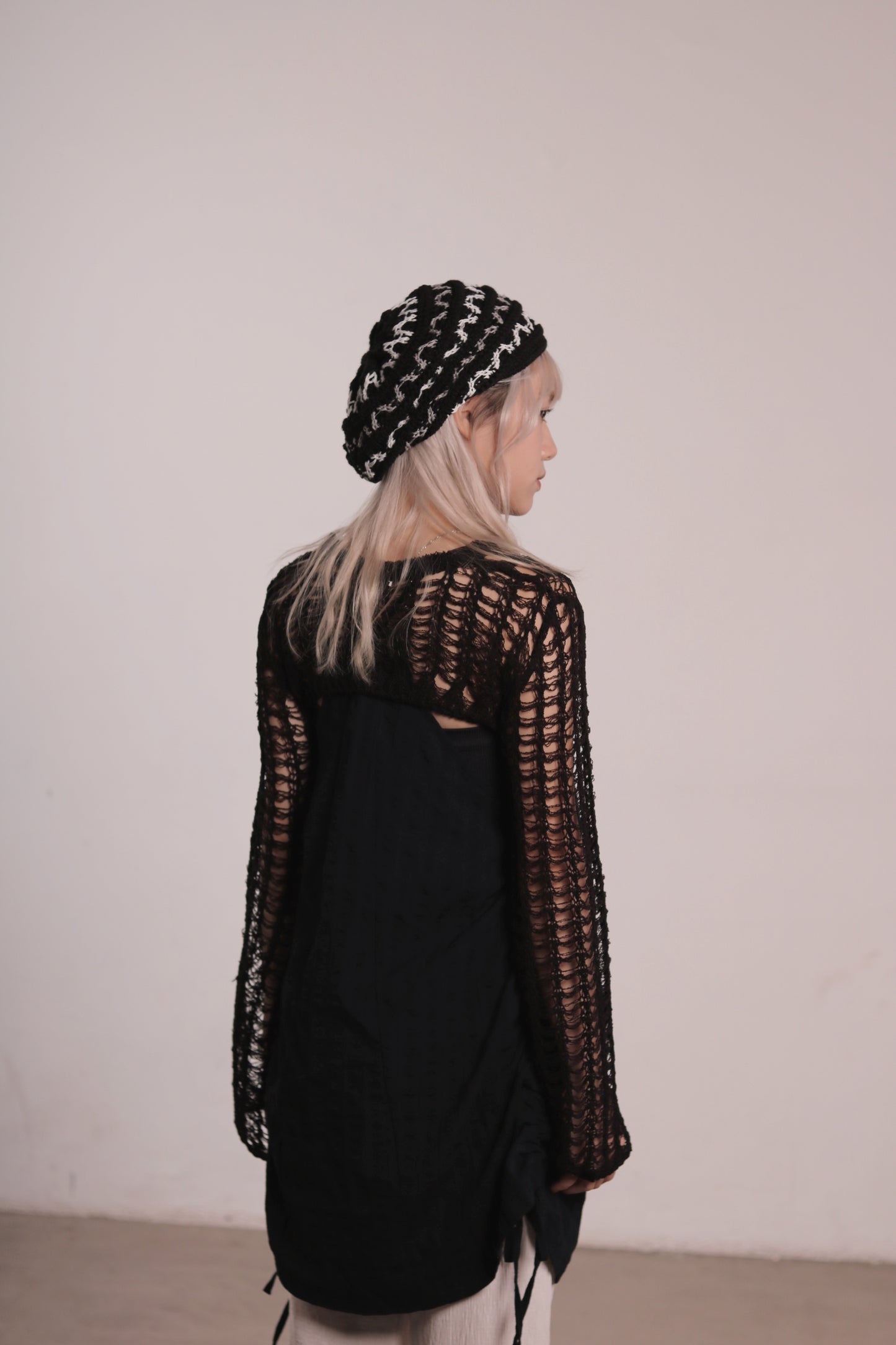 Net Crop Top (Black)
