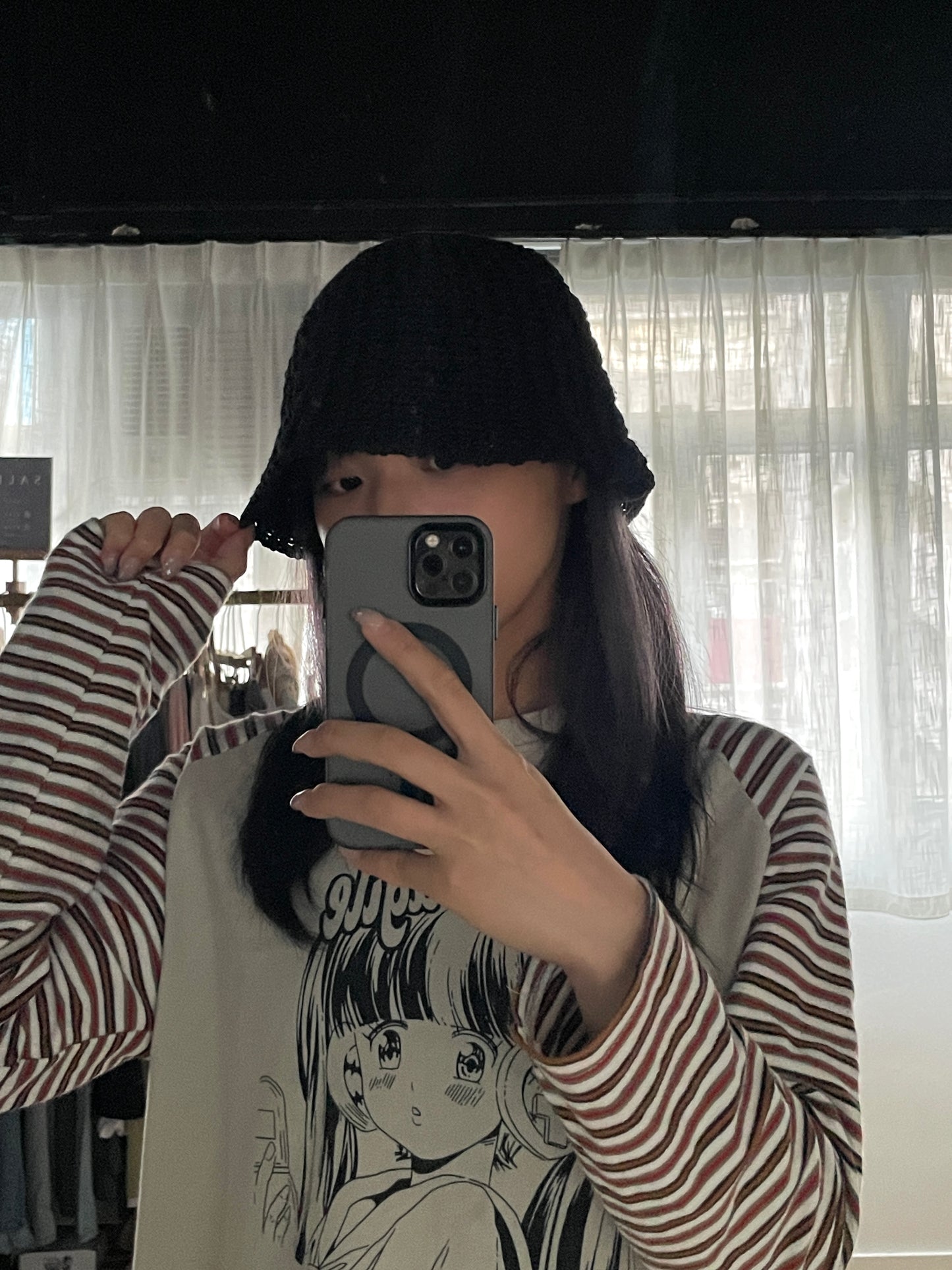 Bucket Hat (Black/ivory)
