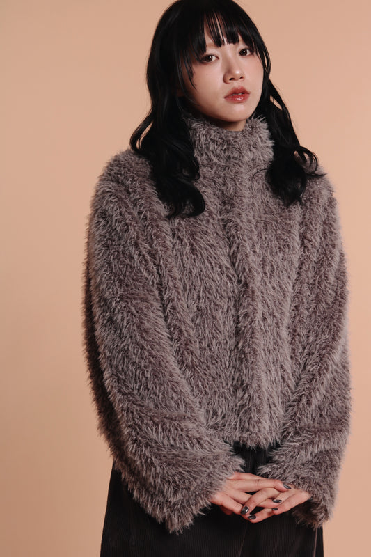 Fluffy Cardigan (Grey)