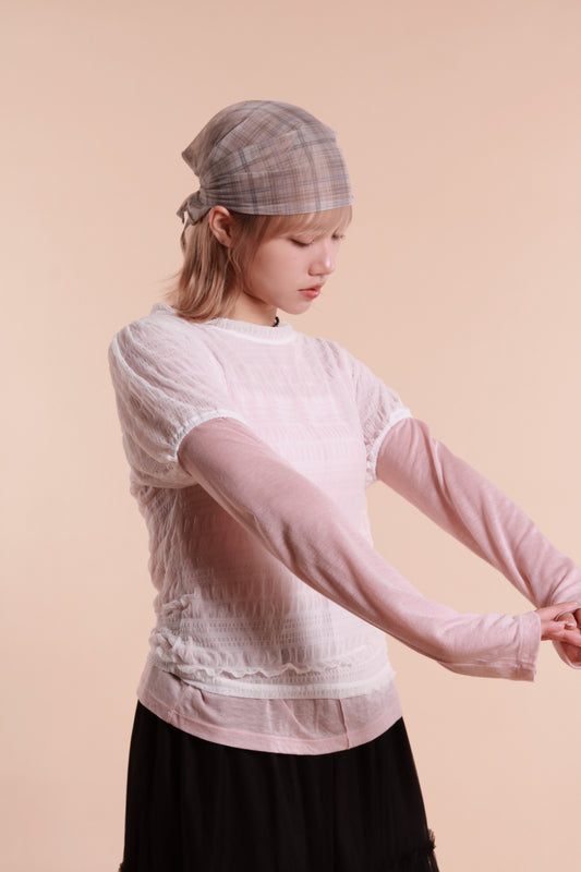 Little Puff See Through Top (White)