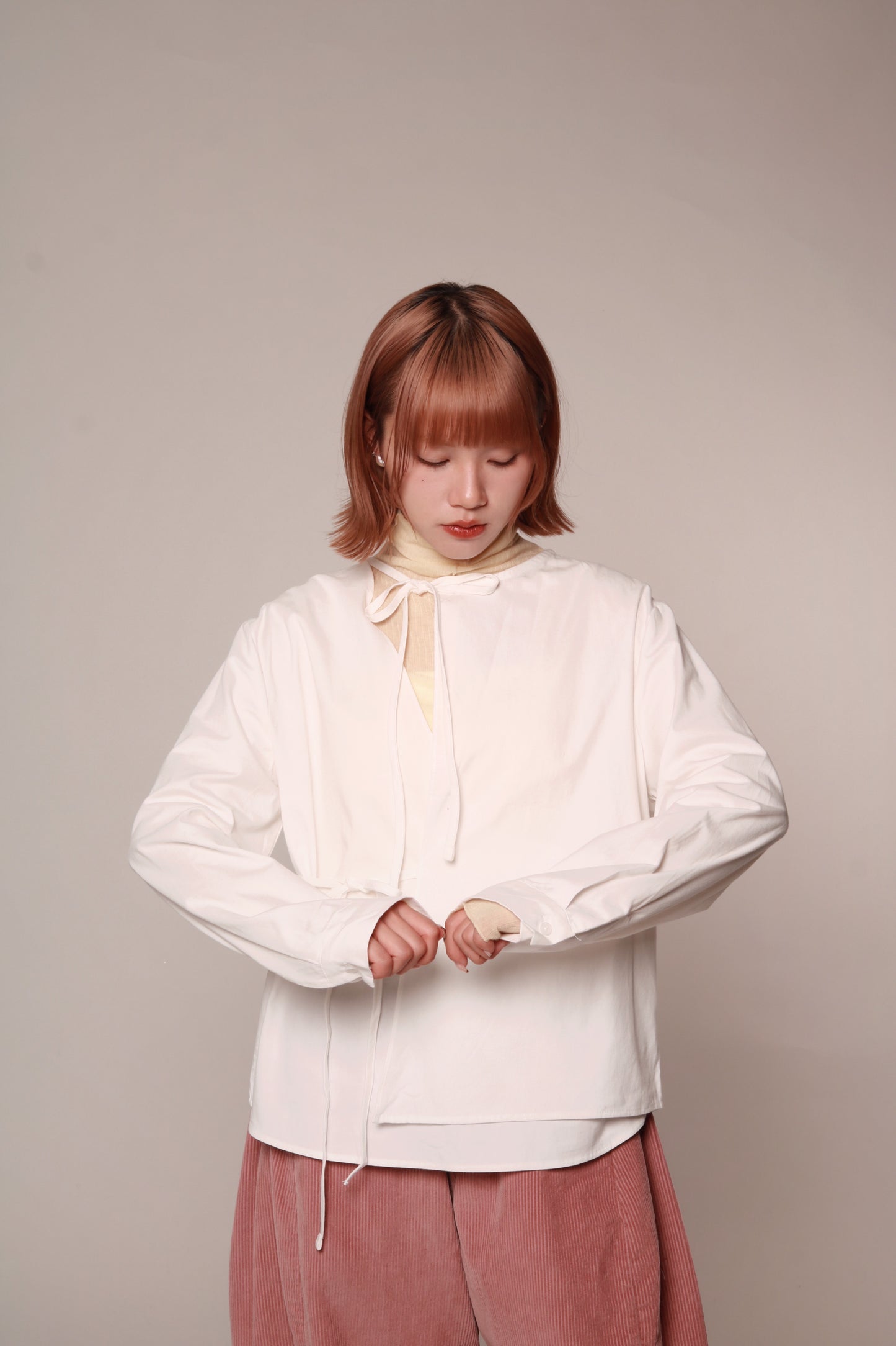 Ribbon Shirt (White)