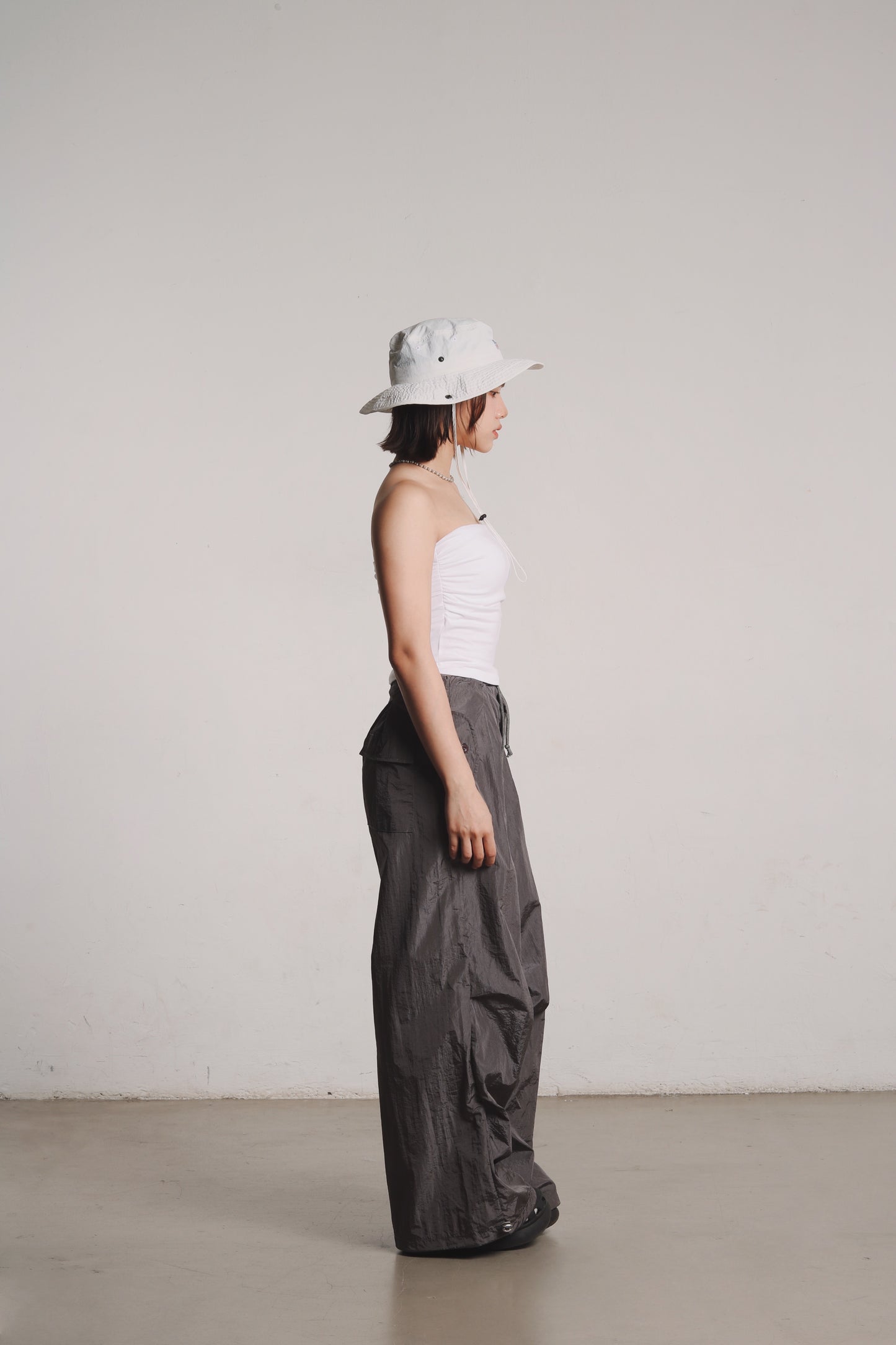 Gathered Tube Top (White)