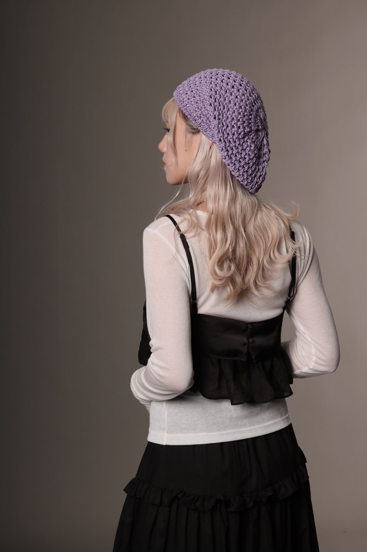 Satin Ruffle Top (Black)