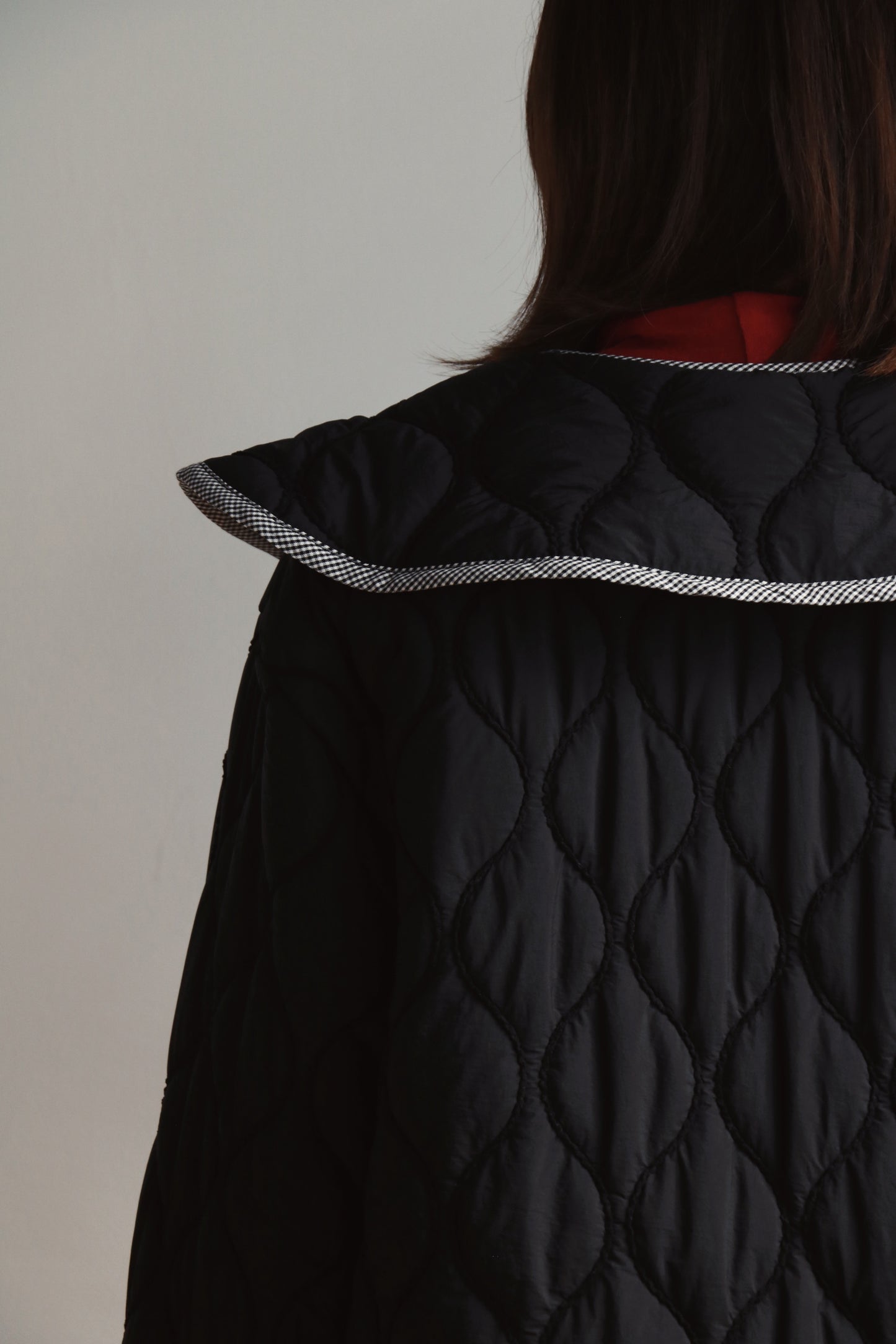 Collar Padded Jacket (Black)