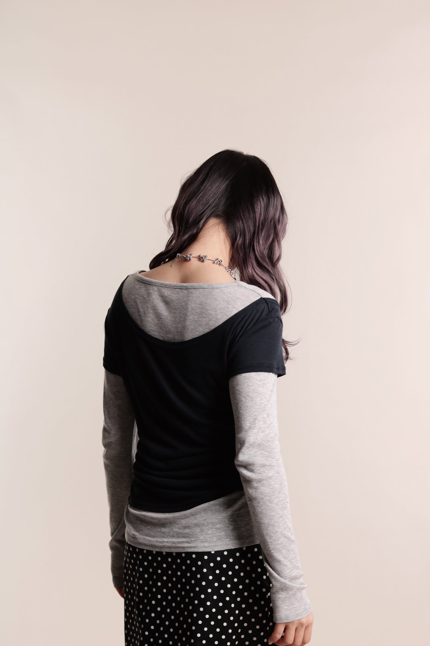 Mila Layered Top (Grey)