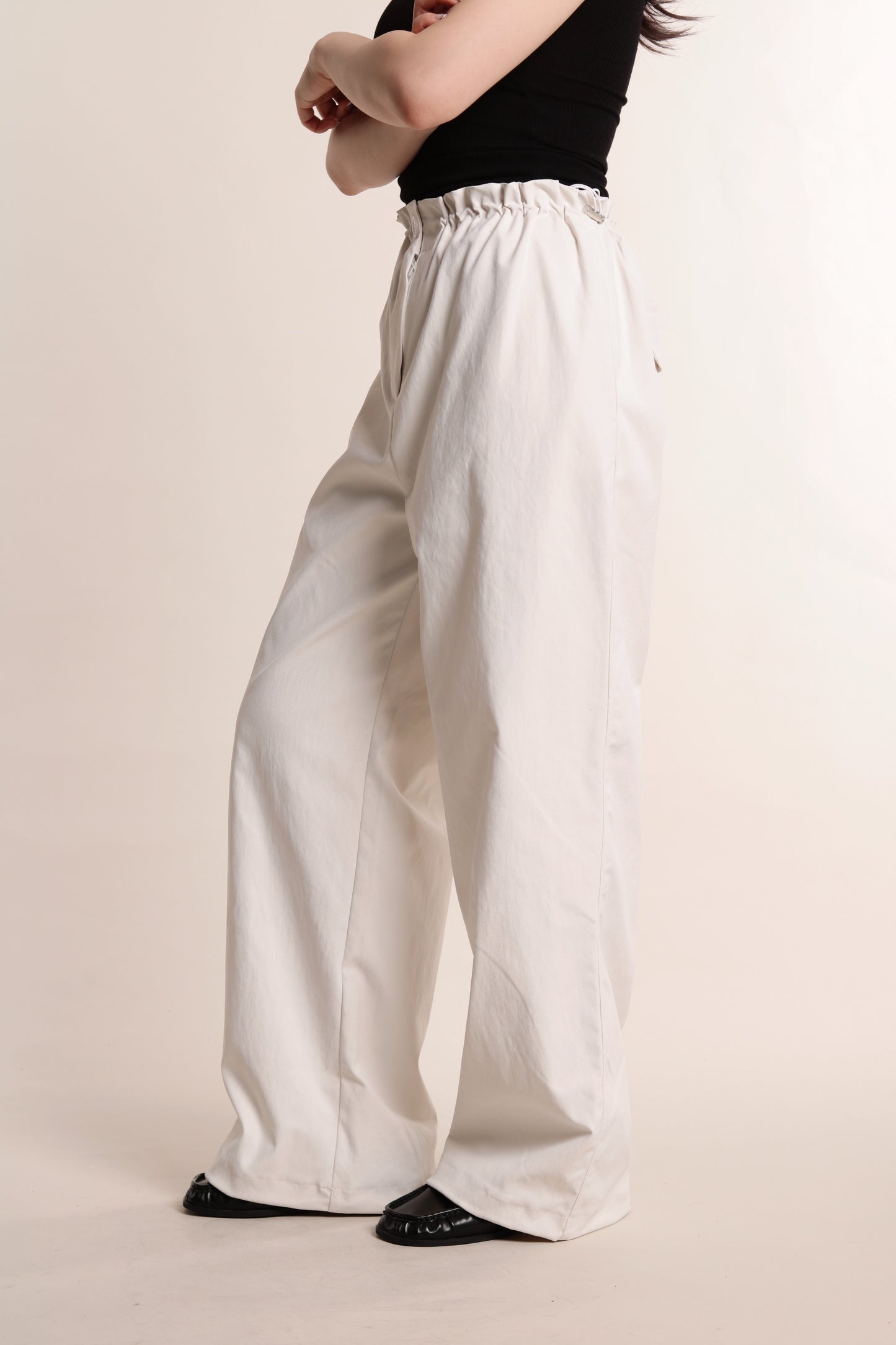 Delia Gathered Pants (Ivory)