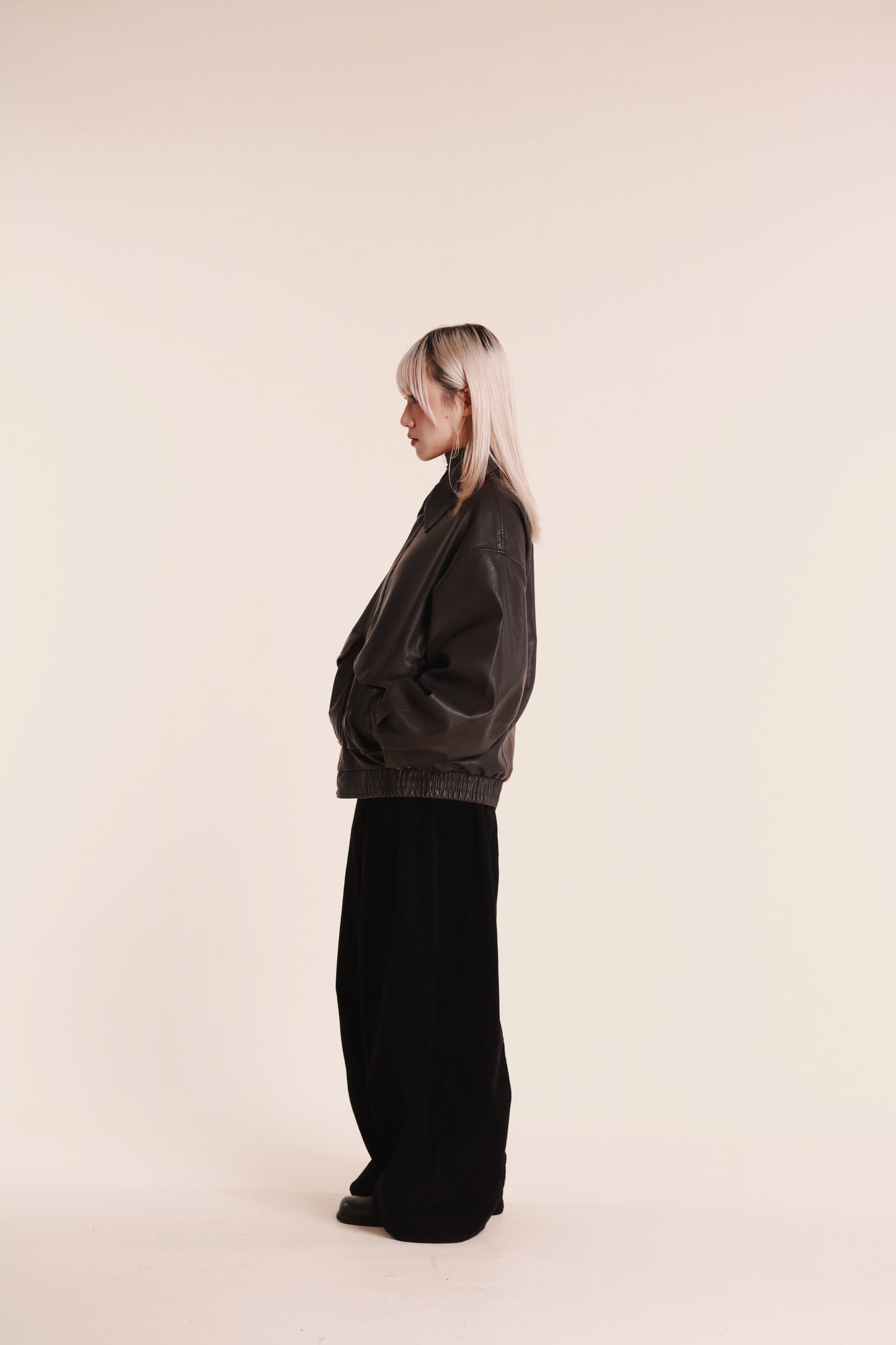 Corduroy Wide Pants (Black)