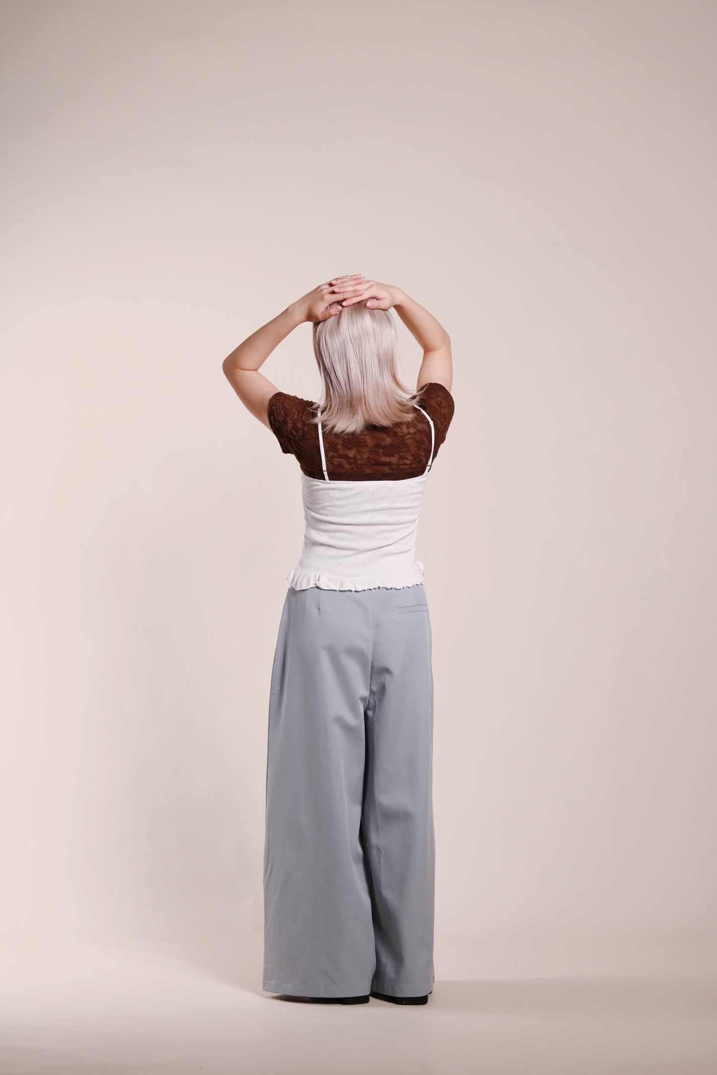 Renne Wide Leg Pants (Blue)