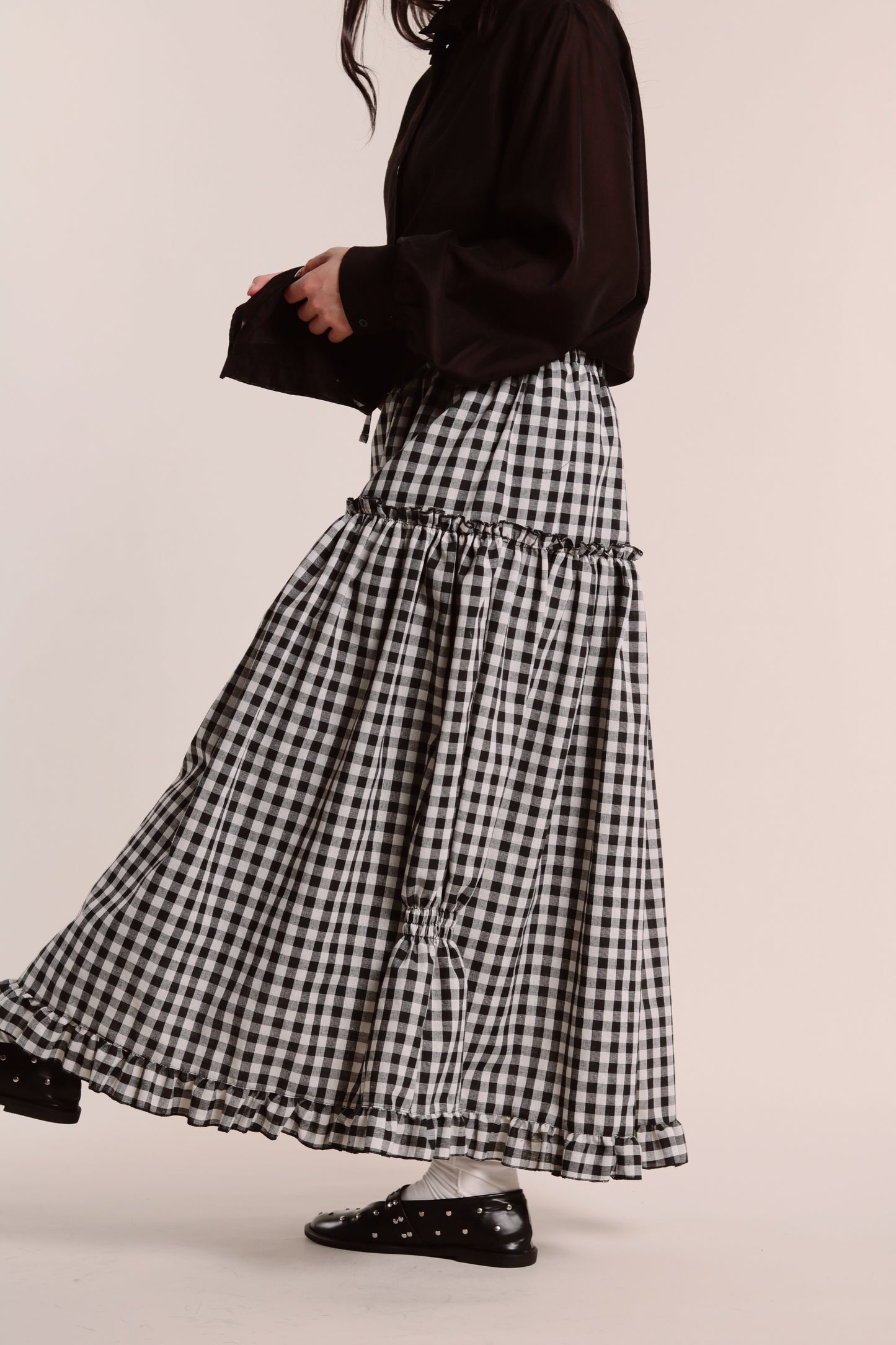 Gathered Skirt (Check)