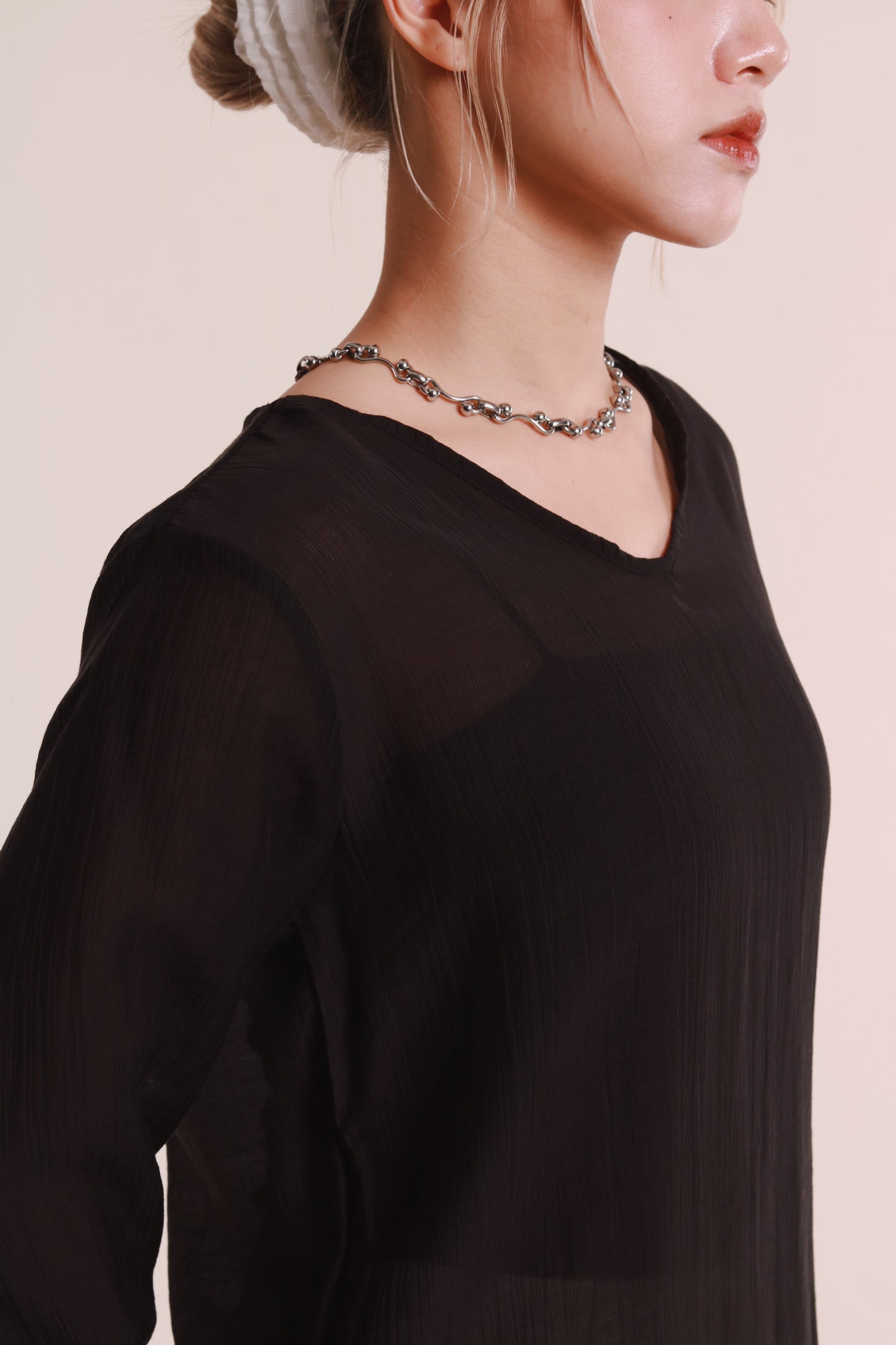 Doll Ruffle Blouse (Black)