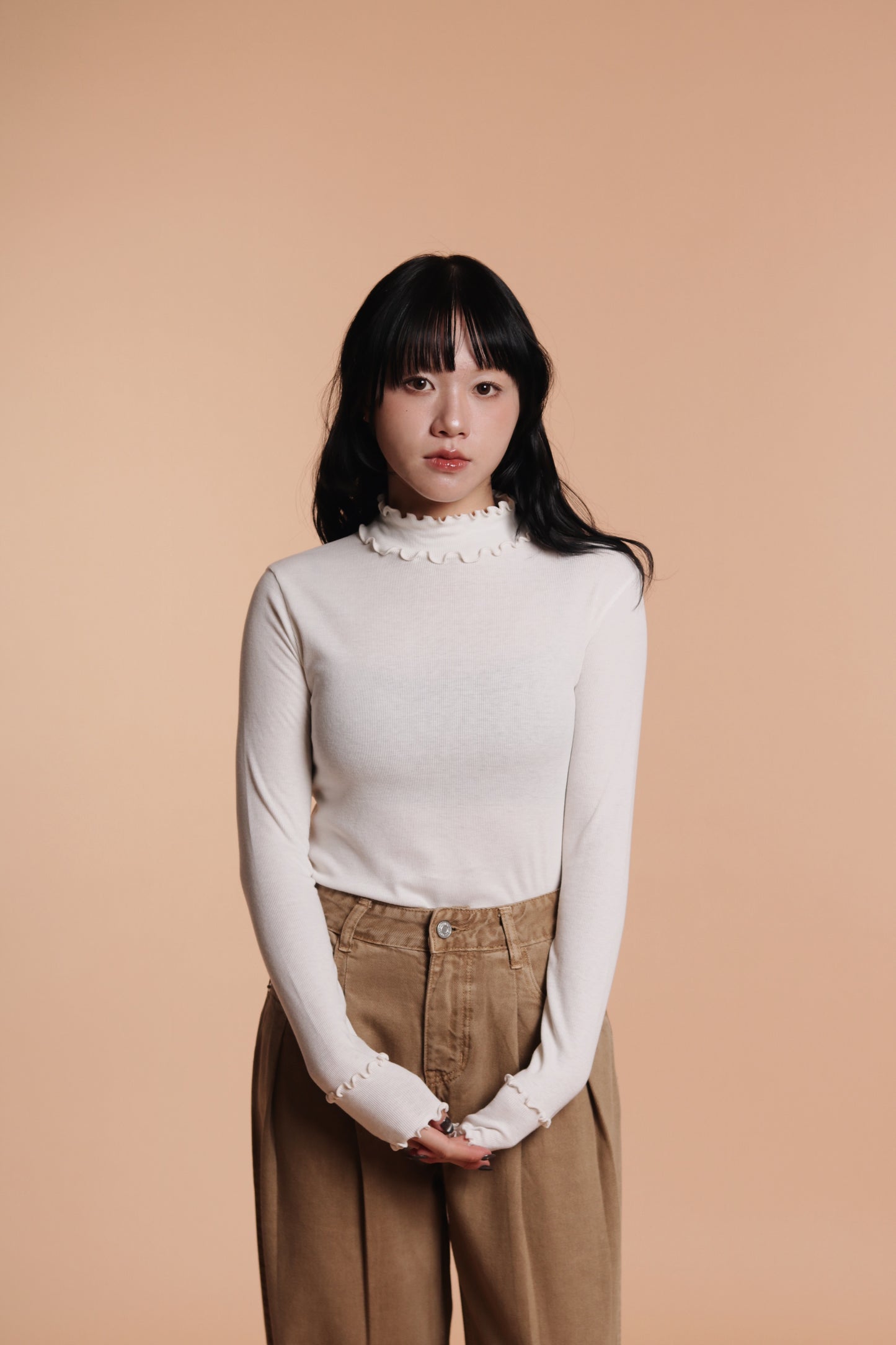 Double Ruffle Top (Ivory)