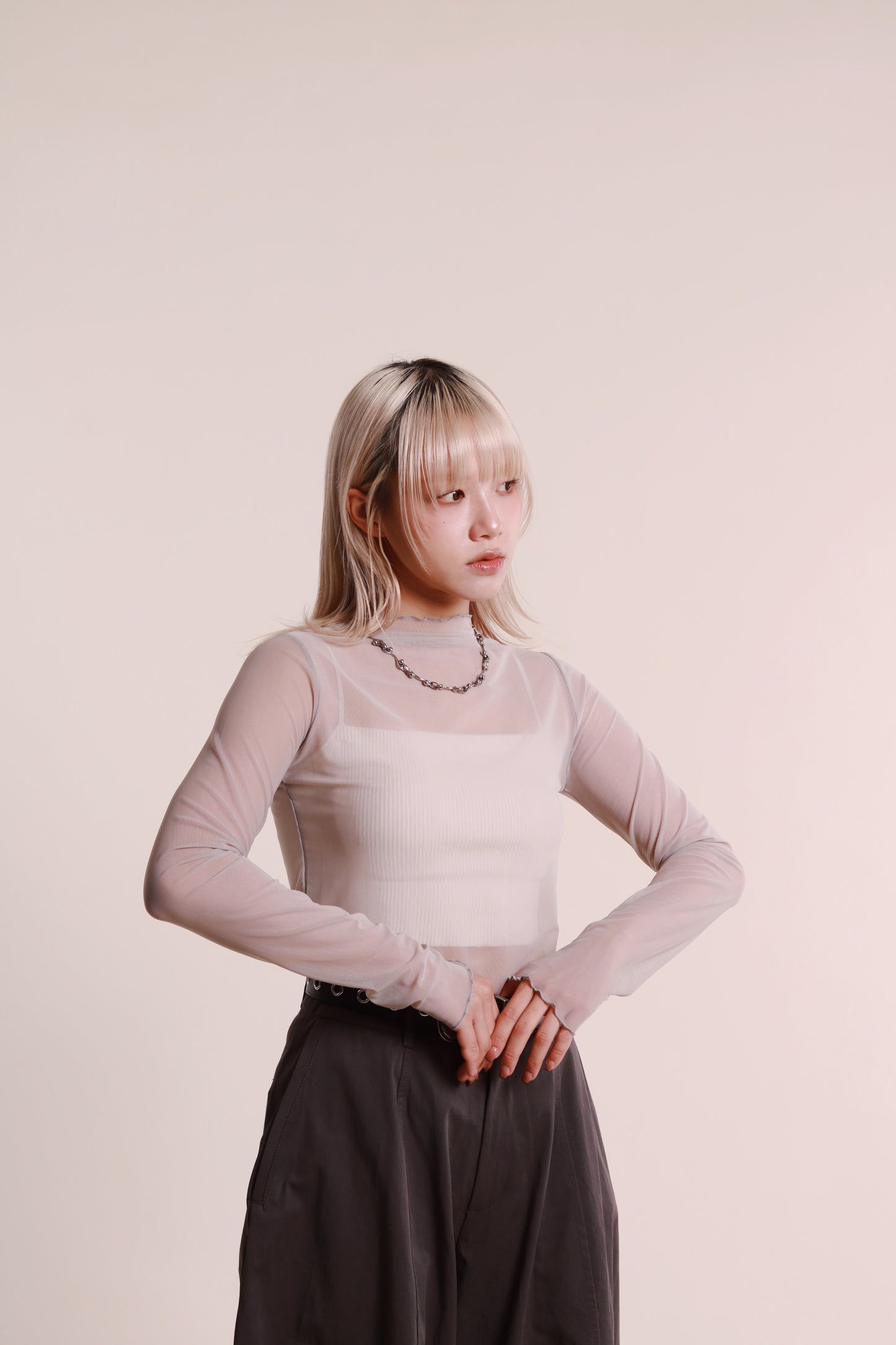 Daily See Through Top (Grey)