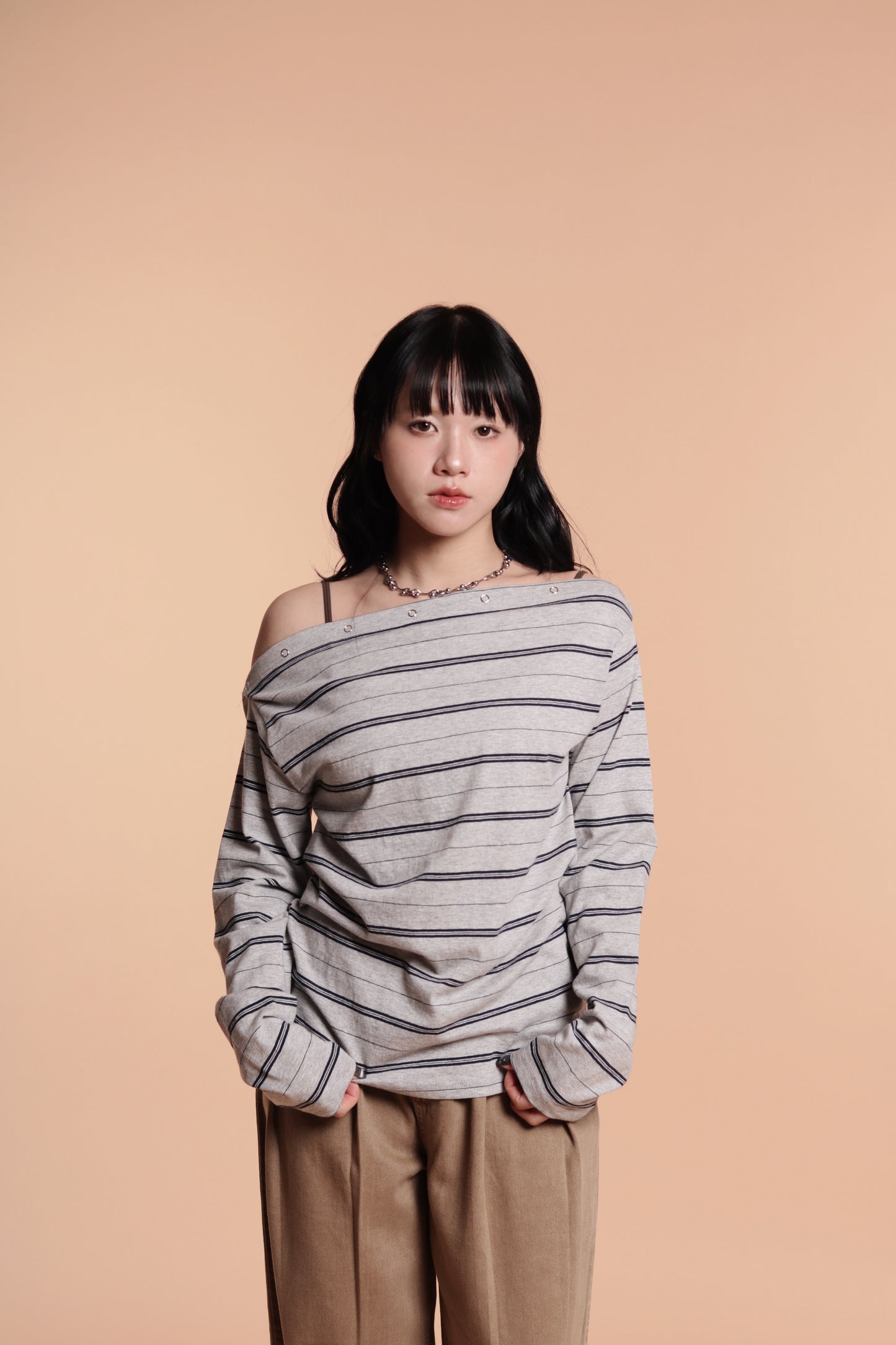 Striped Top (Grey)